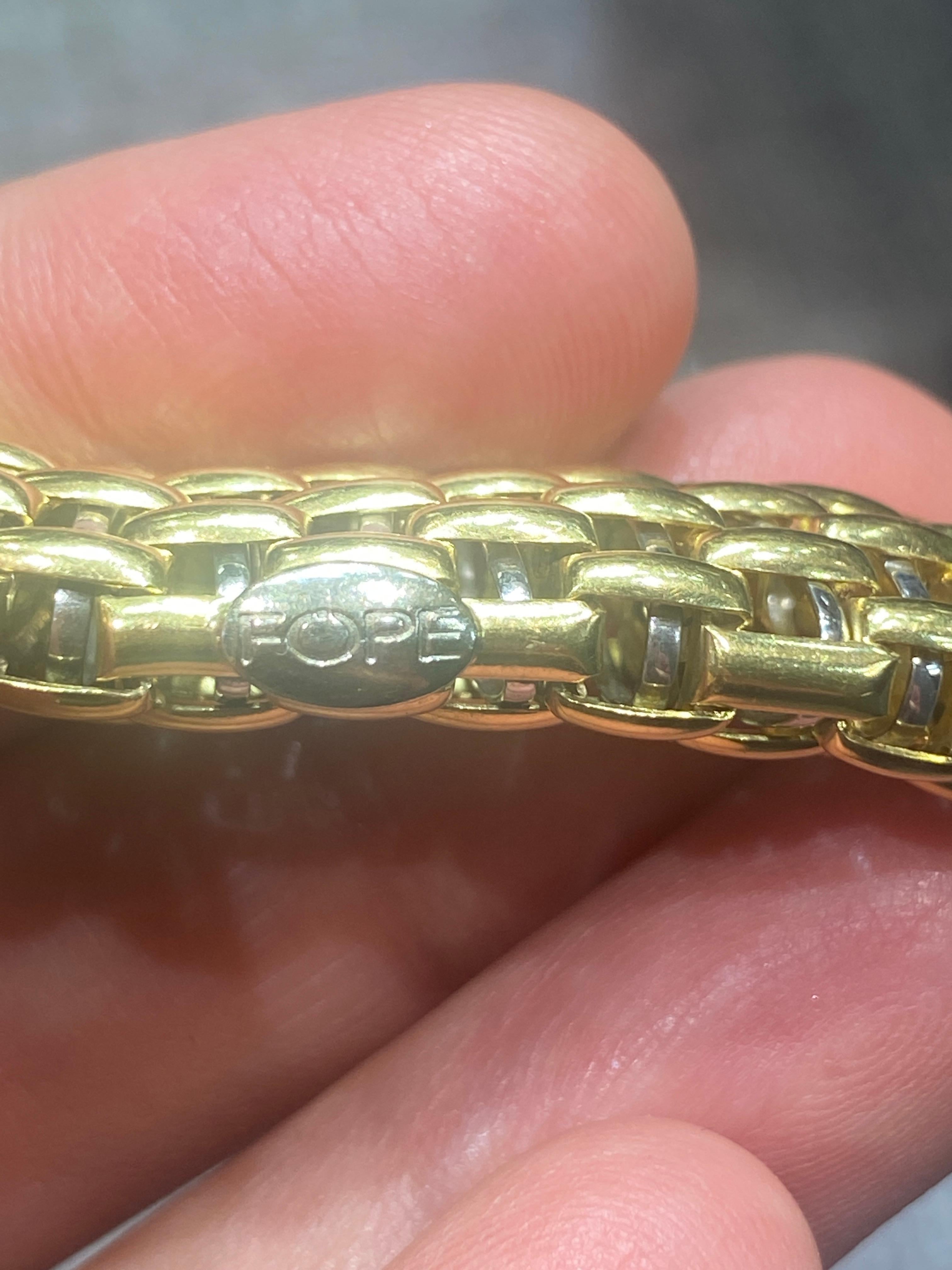 Fope 18k gold latticework bracelet, part of set with necklace sold separately For Sale 4