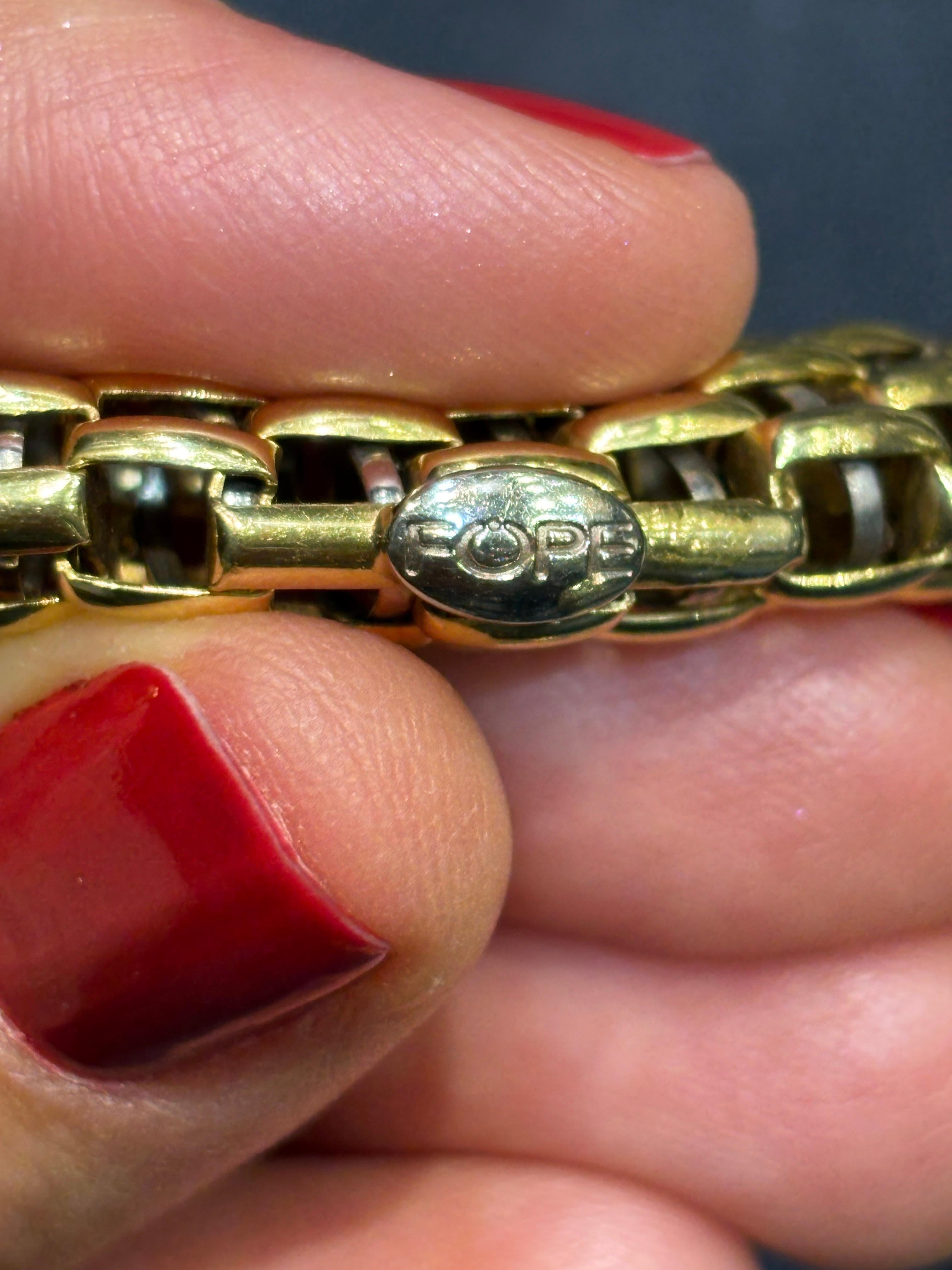 da uomo o donna Collana a reticolo in oro 18k di Fope, parte di un set con bracciale elencato separatamente in vendita