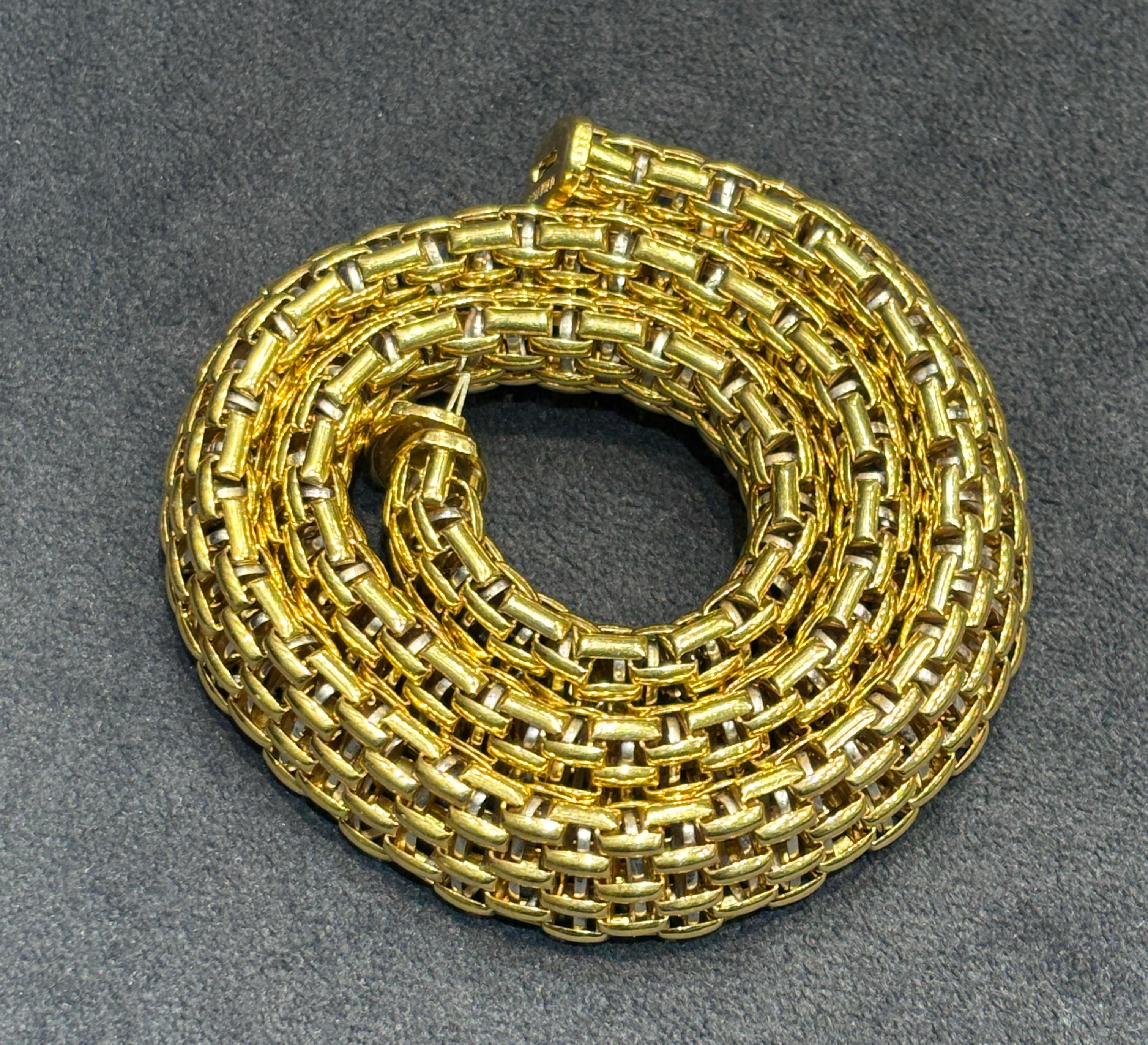 Collana a reticolo in oro 18k di Fope, parte di un set con bracciale elencato separatamente in vendita 1