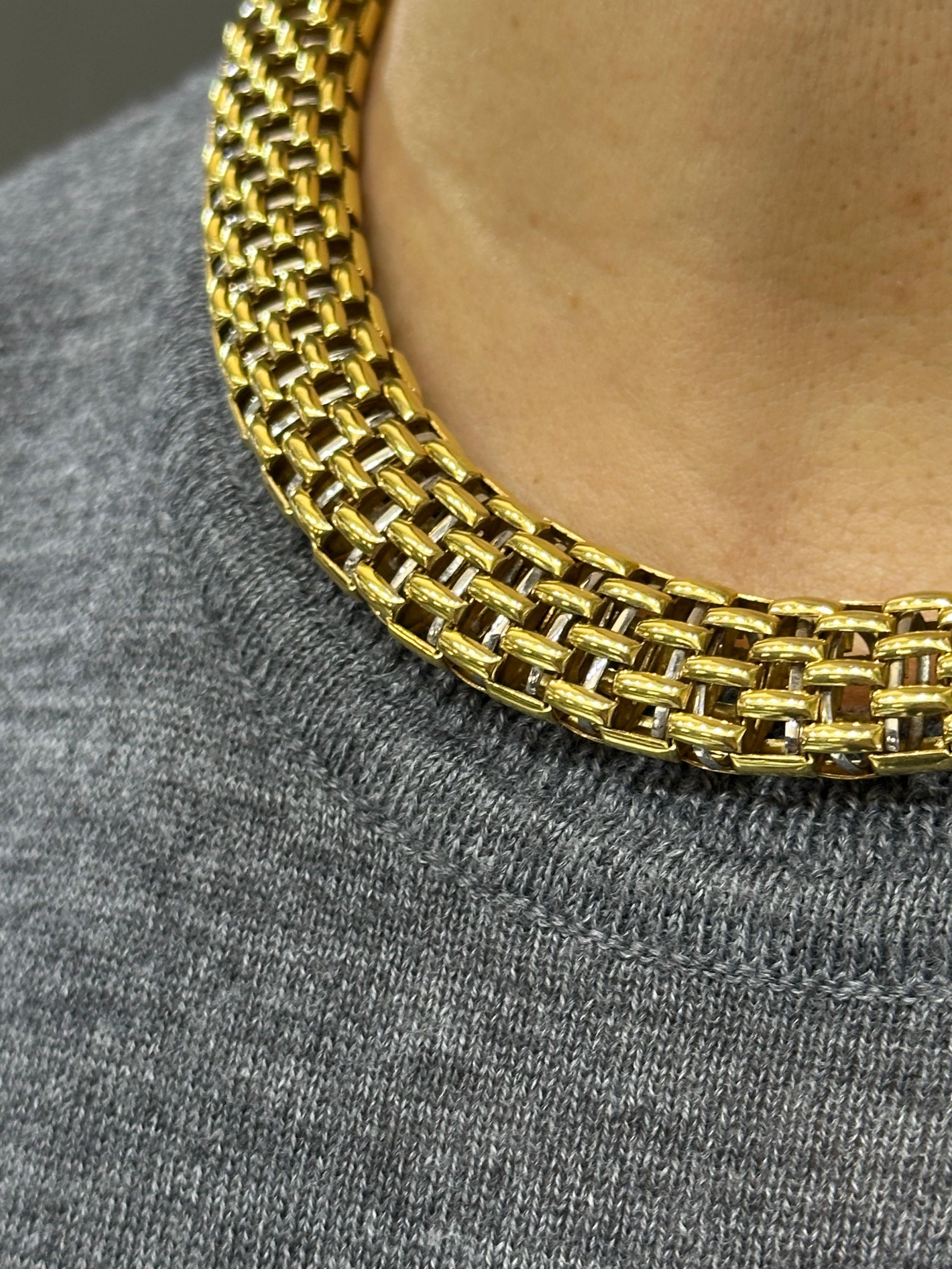 Collana a reticolo in oro 18k di Fope, parte di un set con bracciale elencato separatamente in vendita 4