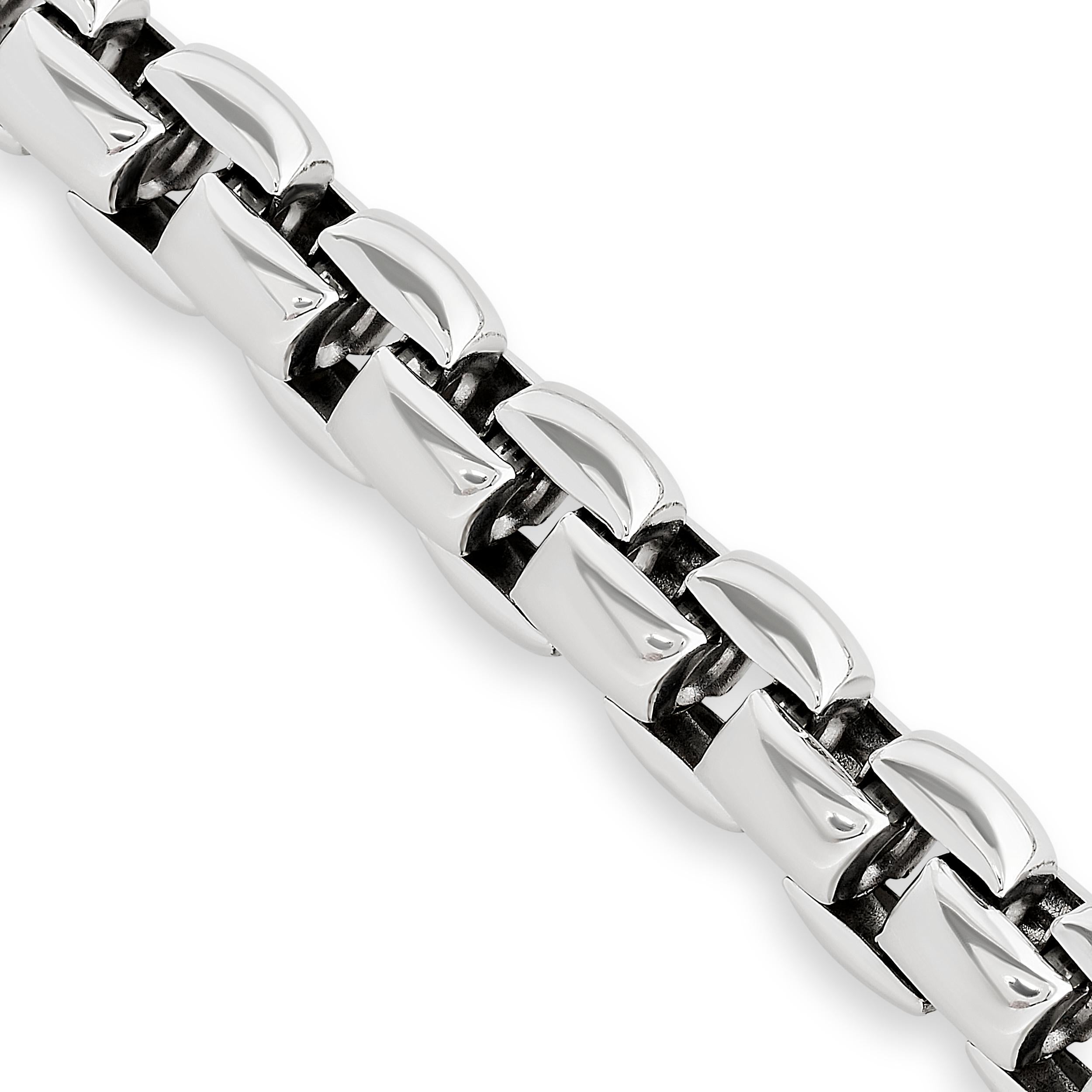 Women's or Men's Fope 18K White Gold Link Necklace For Sale
