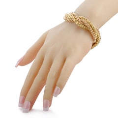 Fope 18 Karat Yellow and Rose Gold Two-Tone Weave Bracelet