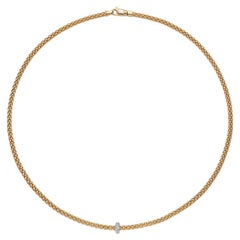 Fope 18k Gelbgold 0,18 Karat Diamanten Prima Damen-Halskette 74508CX_BB_G_XBX_043