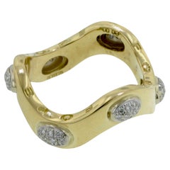Fope 18K Yellow Gold and Diamond "Guilia" Stacking Ring