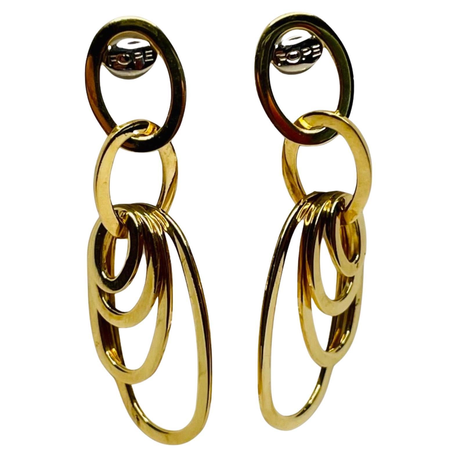 Fope 18K Yellow Gold Earrings For Sale