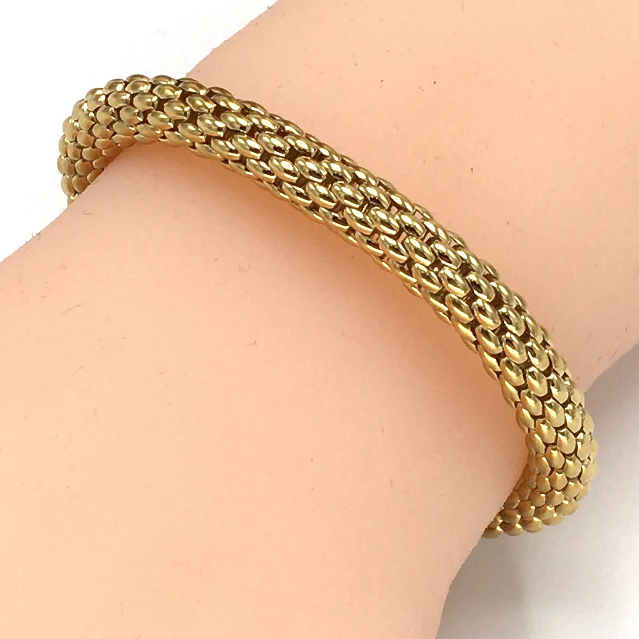 Women's or Men's Fope 18k Yellow Gold Flex It Bracelet