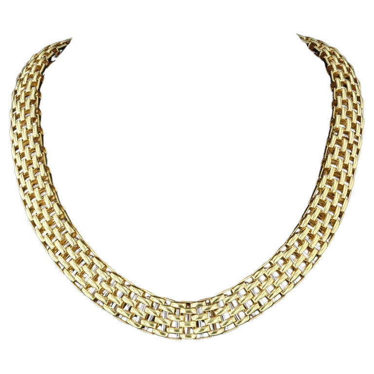 Collana a catena in oro giallo e bianco 18kt di Fope in vendita su