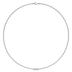 Fope Aria 18K Weißgold Halskette mit weißem Diamant.