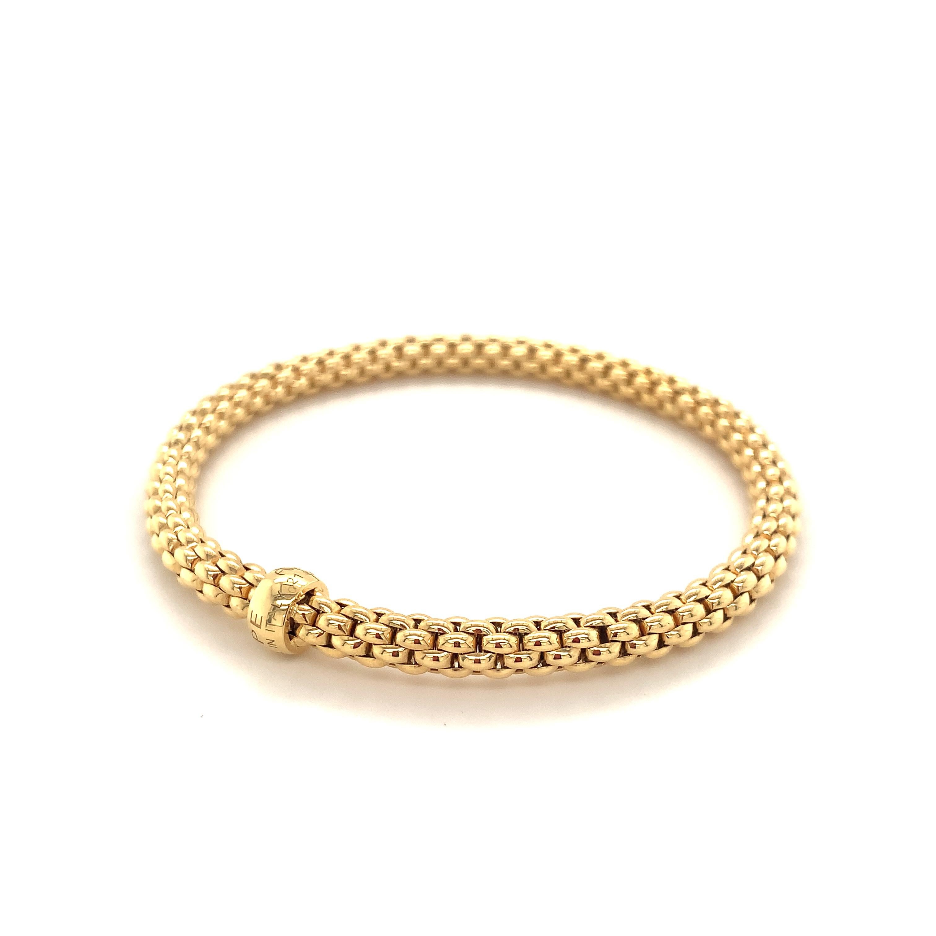Fope Bracelet 18K Yellow Gold with Solid Gold Rondel 620BM-G 4