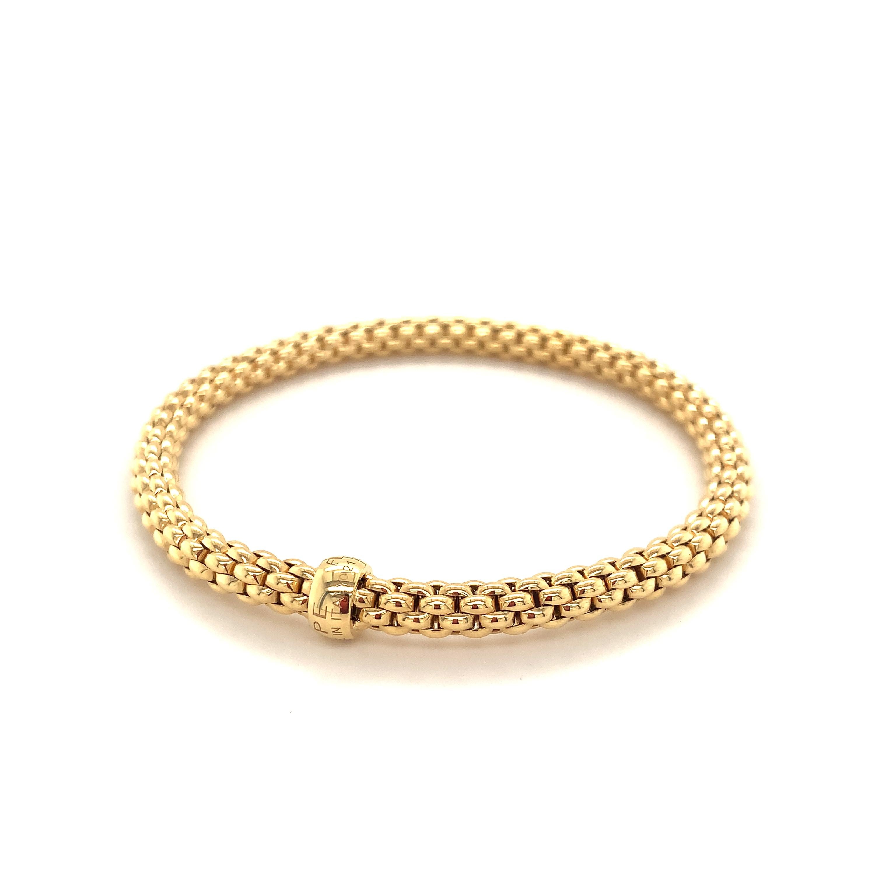 Fope Bracelet 18K Yellow Gold with Solid Gold Rondel 620BM-G 5