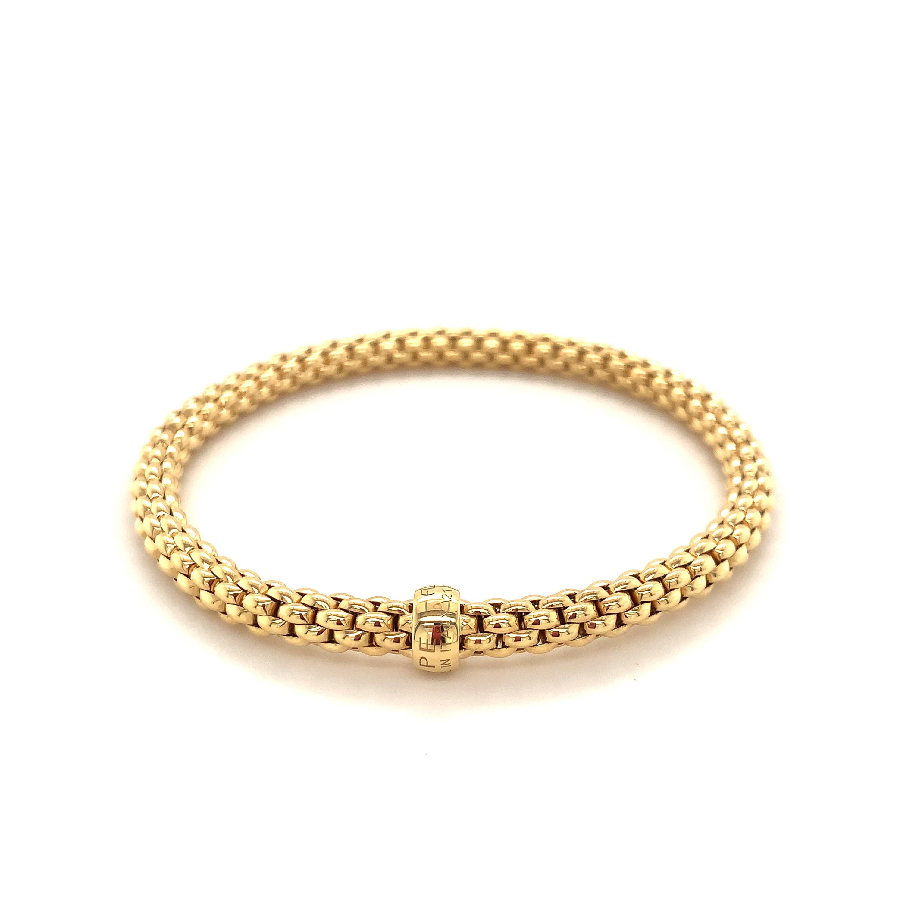 Fope Bracelet 18K Yellow Gold with Solid Gold Rondel 620BM-G 6