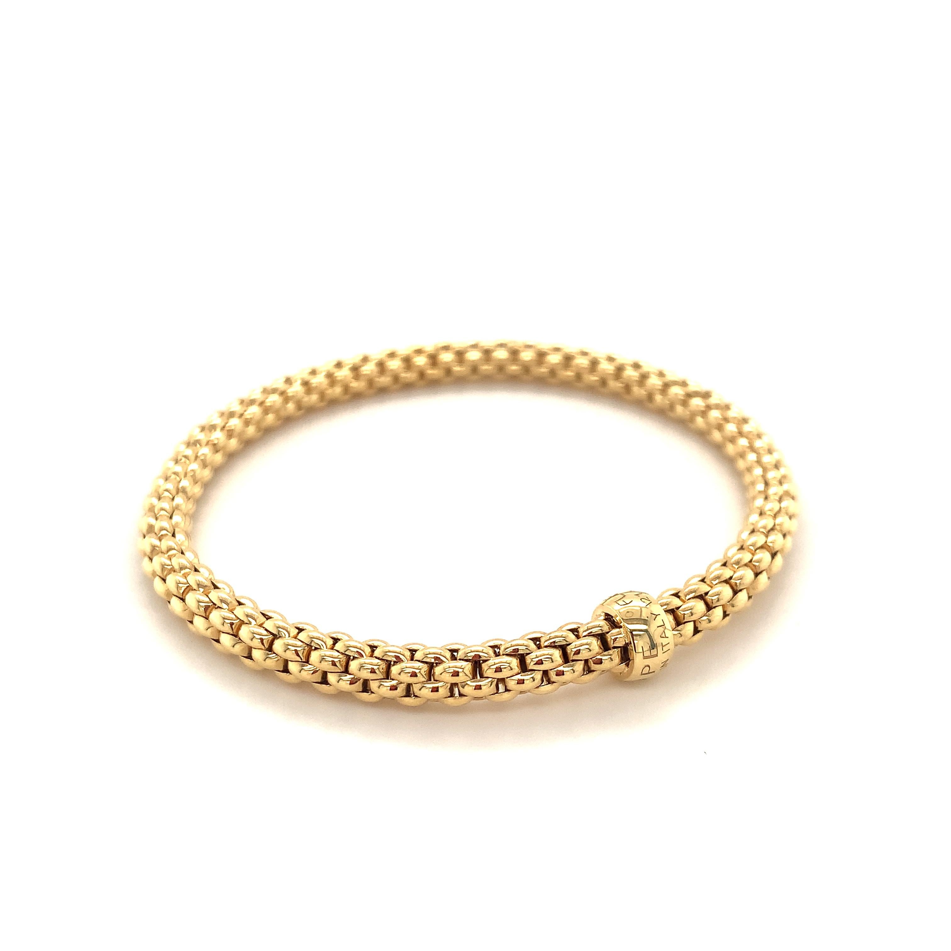 Fope Bracelet 18K Yellow Gold with Solid Gold Rondel 620BM-G 7