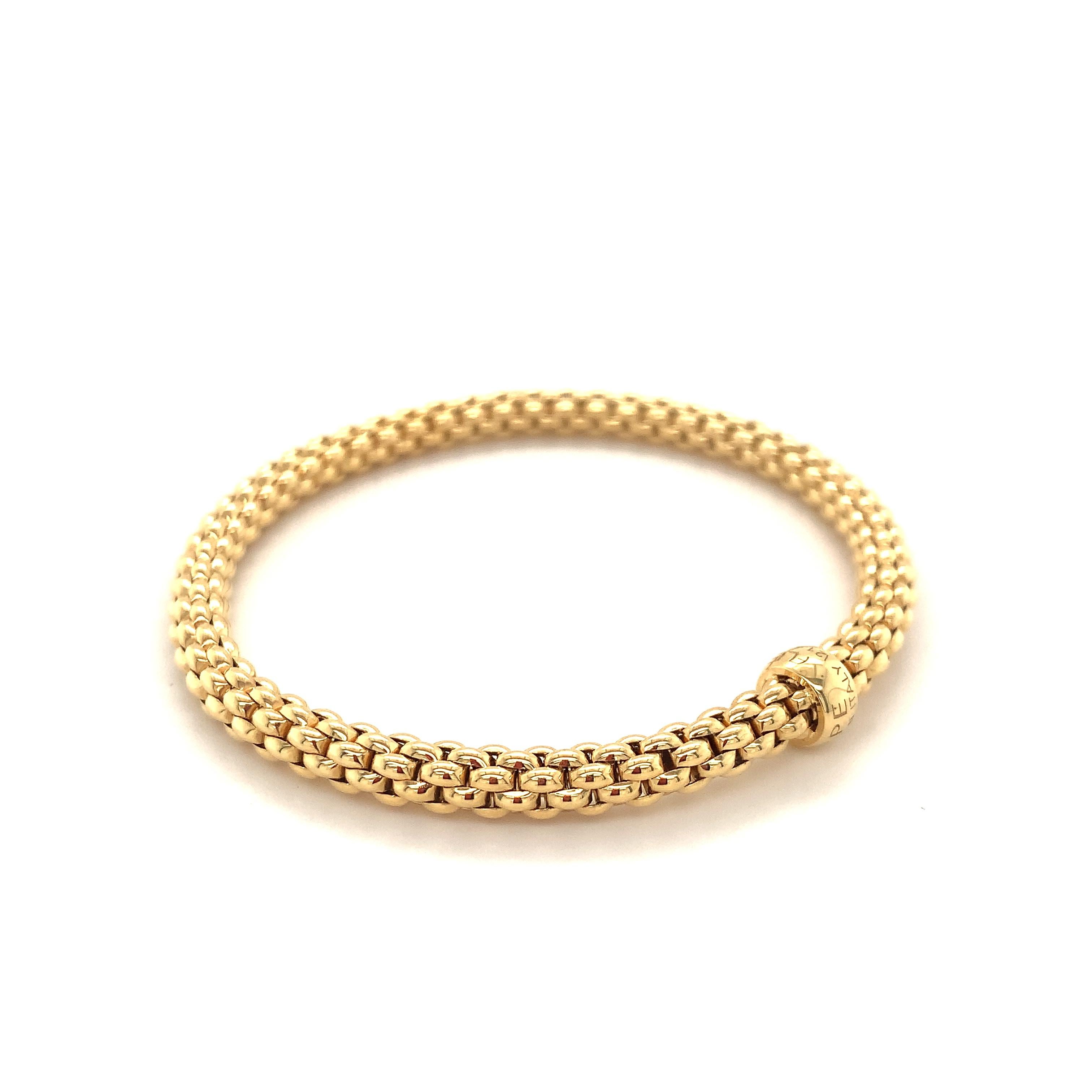 Fope Bracelet 18K Yellow Gold with Solid Gold Rondel 620BM-G 8