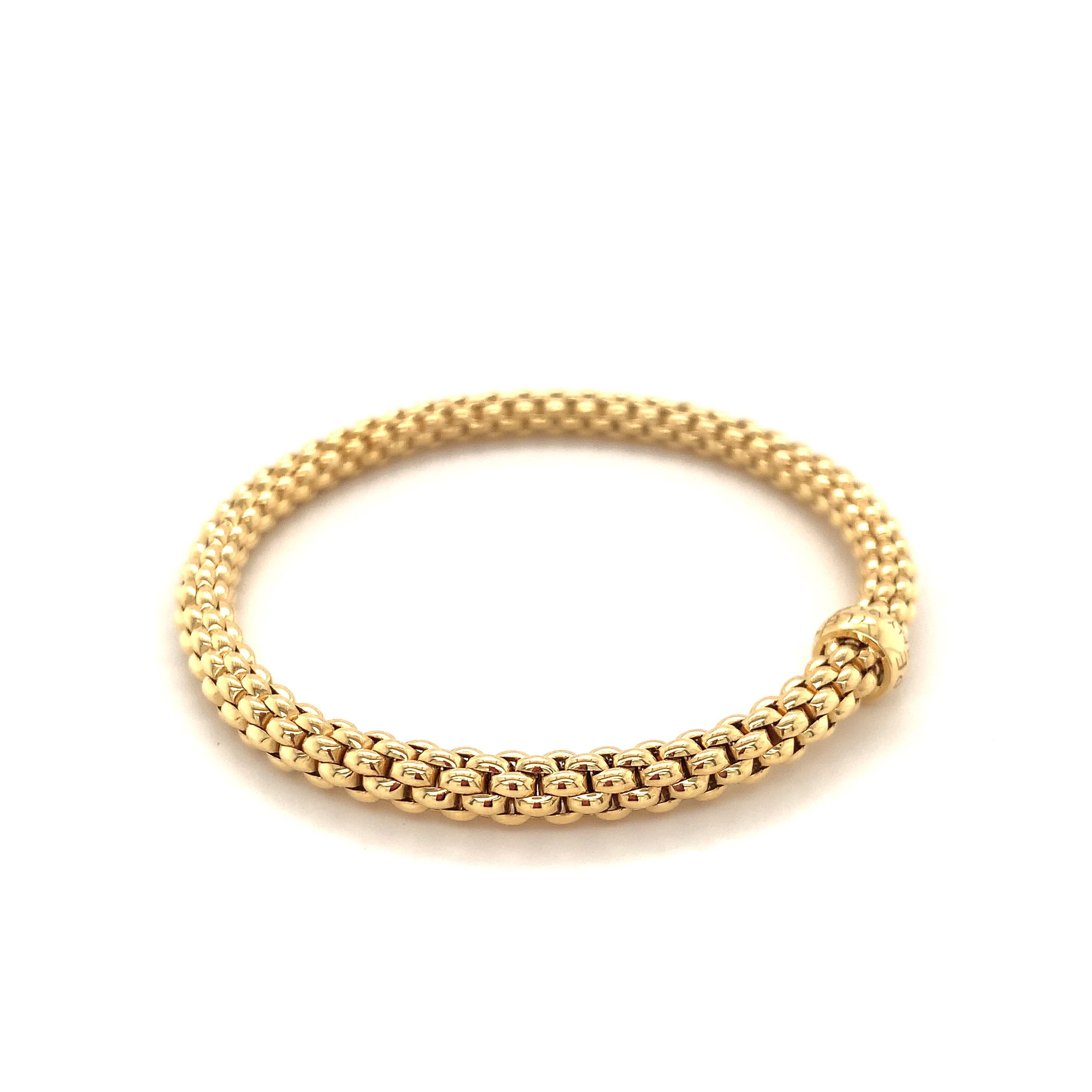 Fope Bracelet 18K Yellow Gold with Solid Gold Rondel 620BM-G 9
