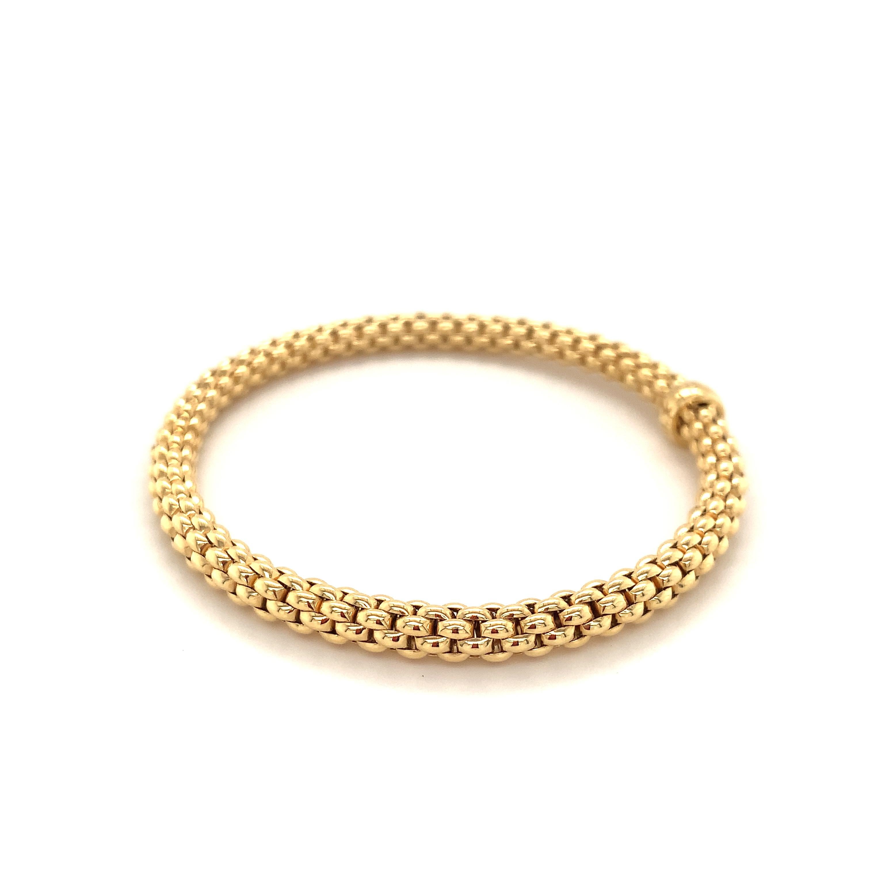 Fope Bracelet 18K Yellow Gold with Solid Gold Rondel 620BM-G 11