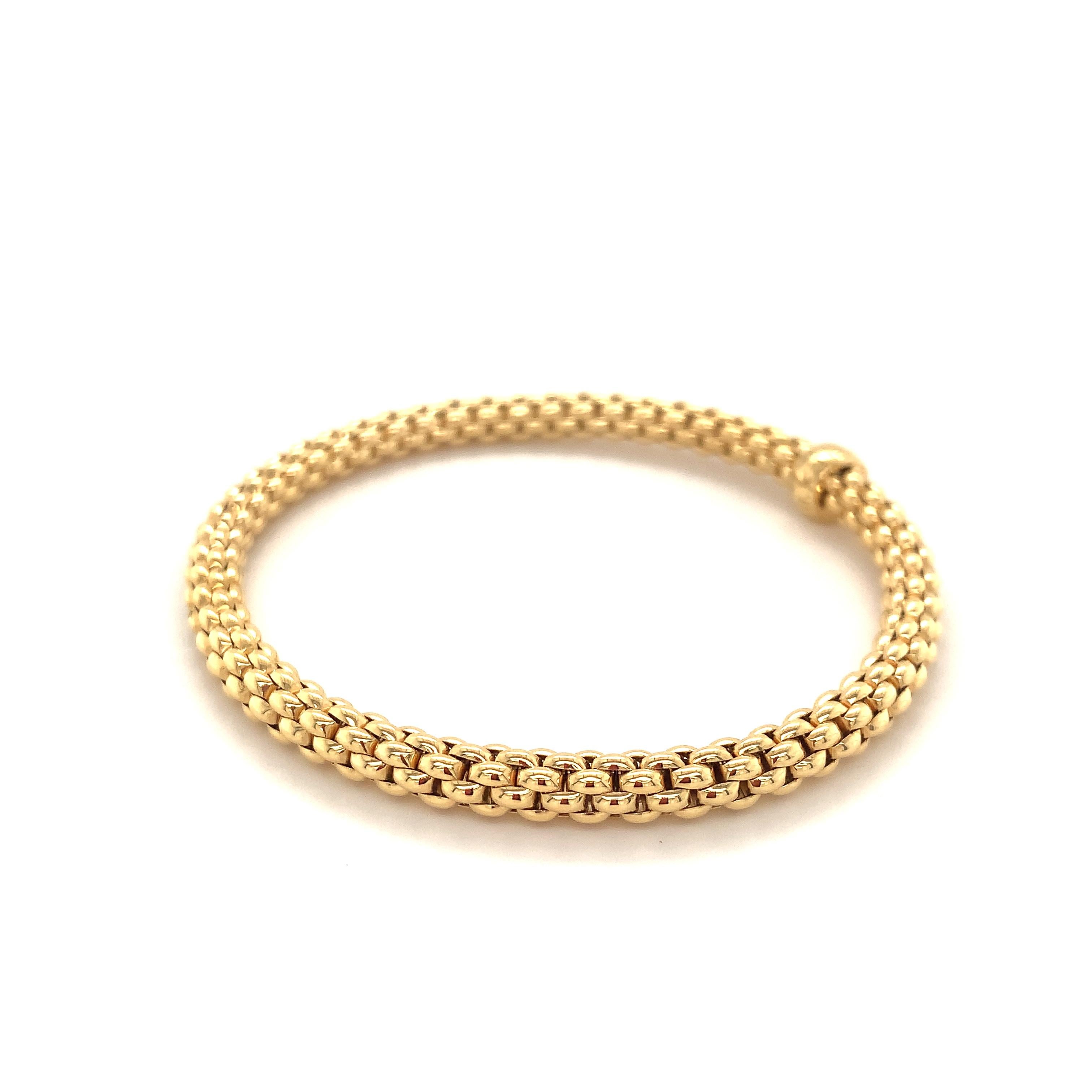 Fope Bracelet 18K Yellow Gold with Solid Gold Rondel 620BM-G 12