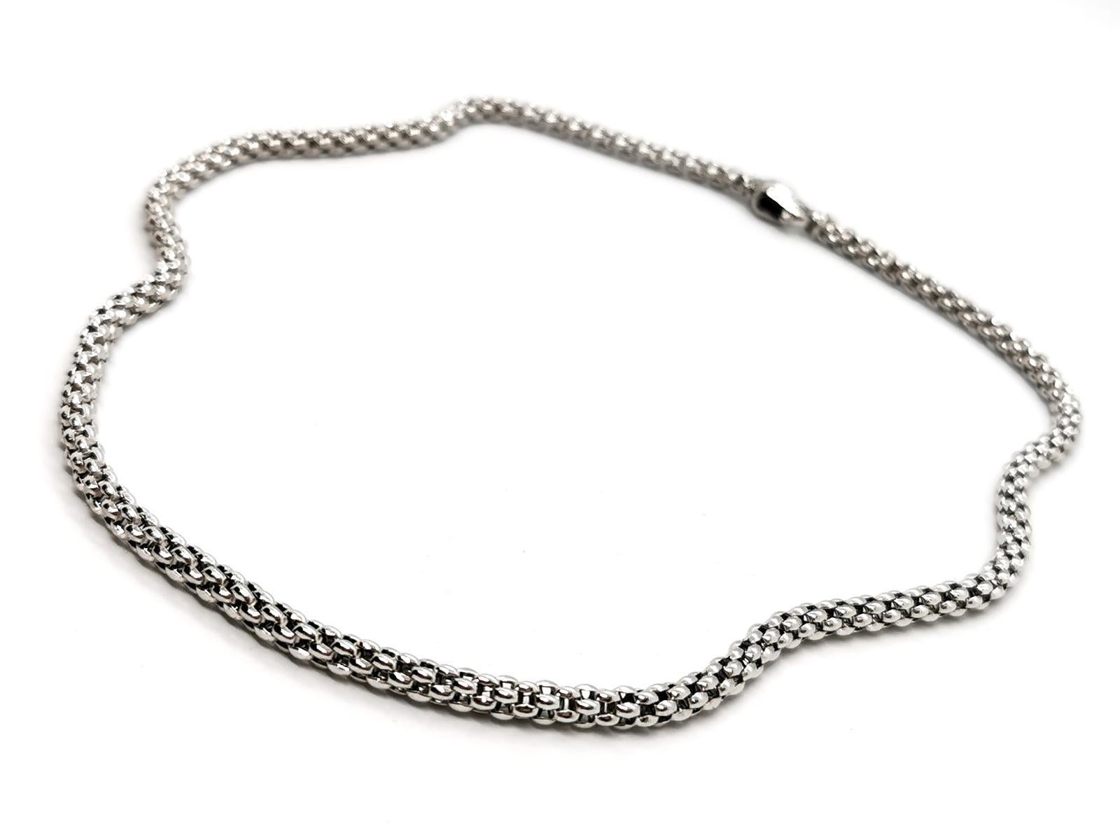 Collana a catena Fope in oro bianco 2