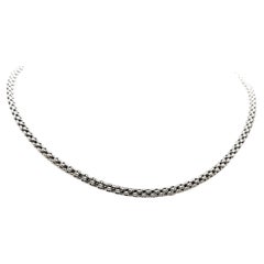 Vintage Fope Chain Necklace White Gold