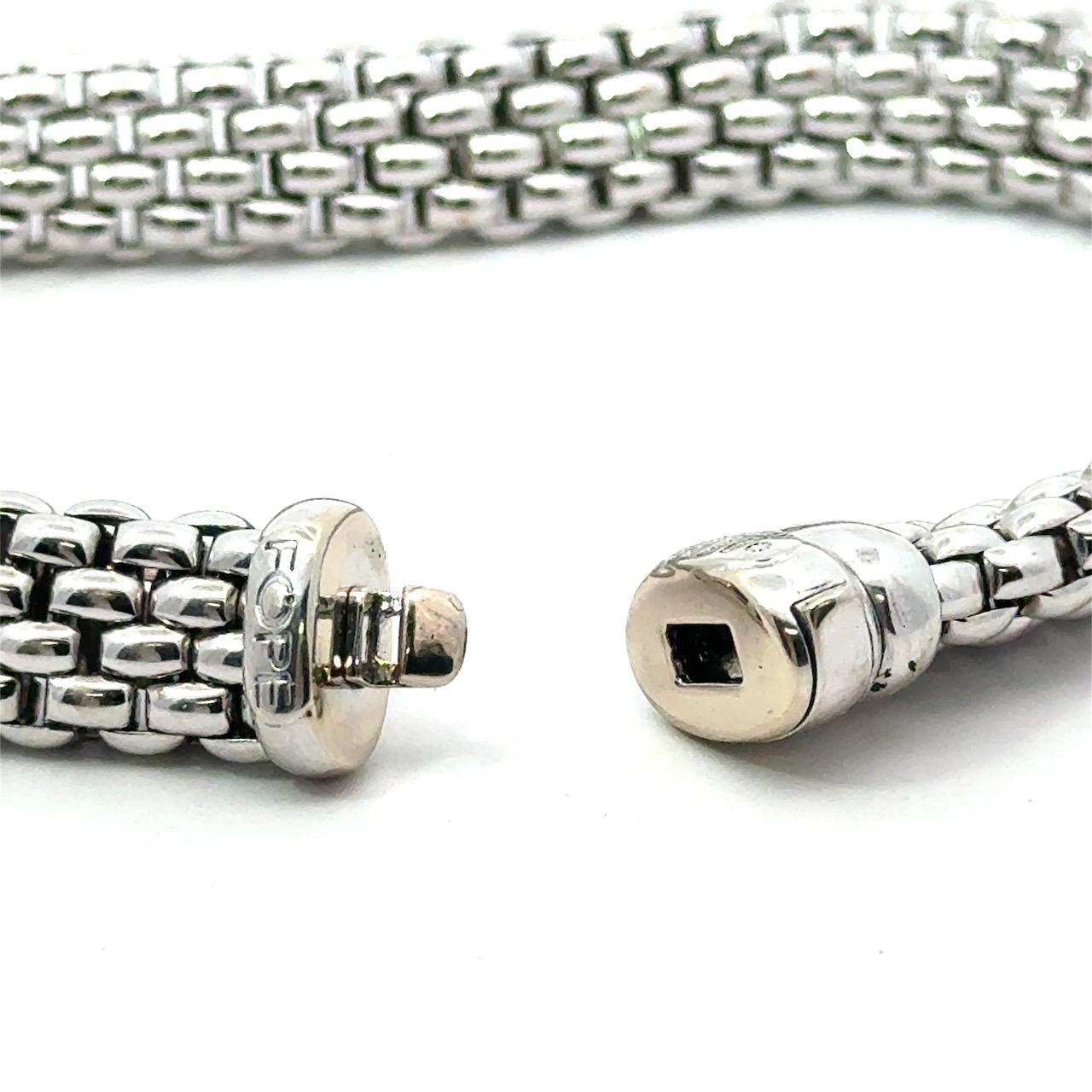 FOPE Pulsera de eslabones flexibles de oro blanco de 18 quilates en venta 6