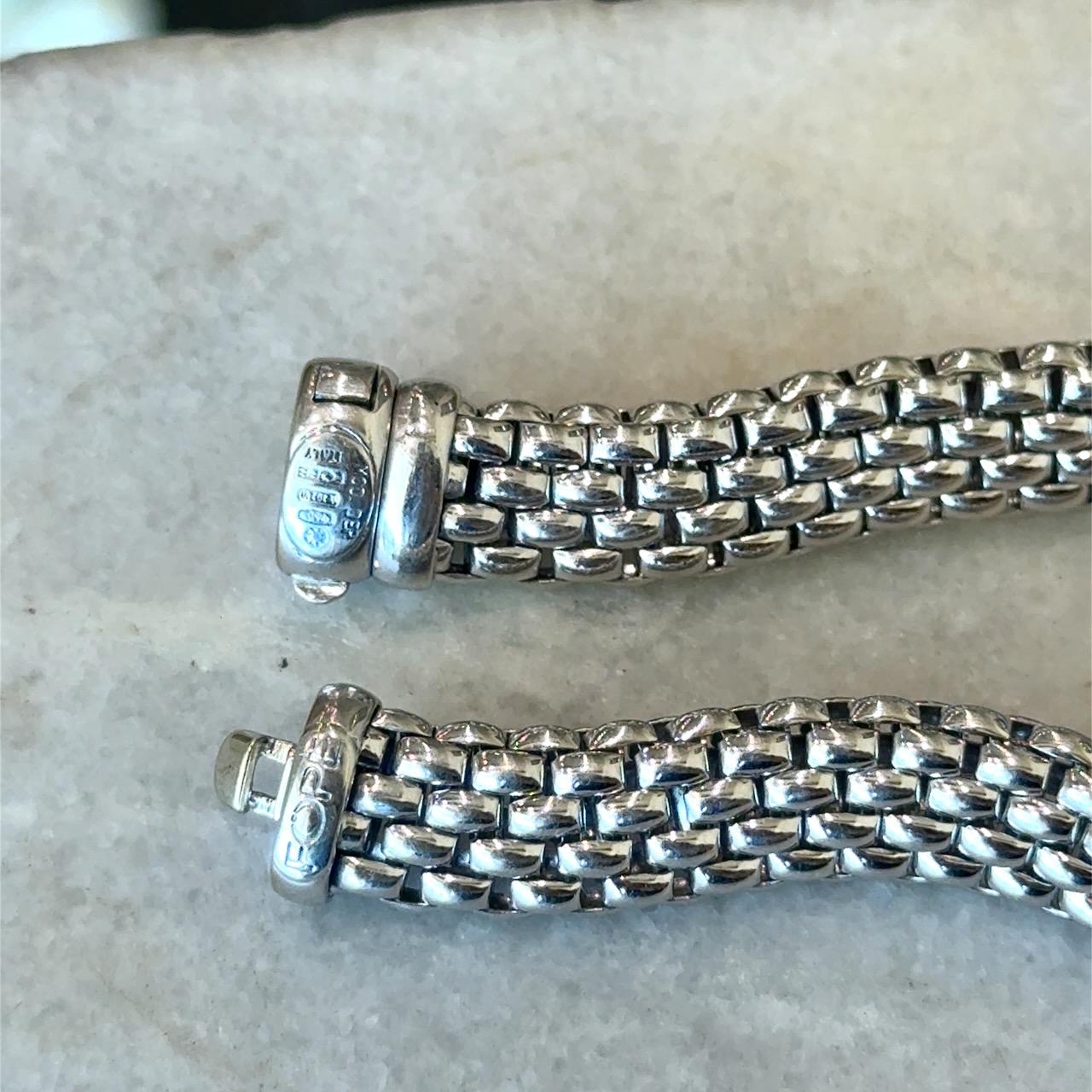 FOPE Pulsera de eslabones flexibles de oro blanco de 18 quilates en venta 7