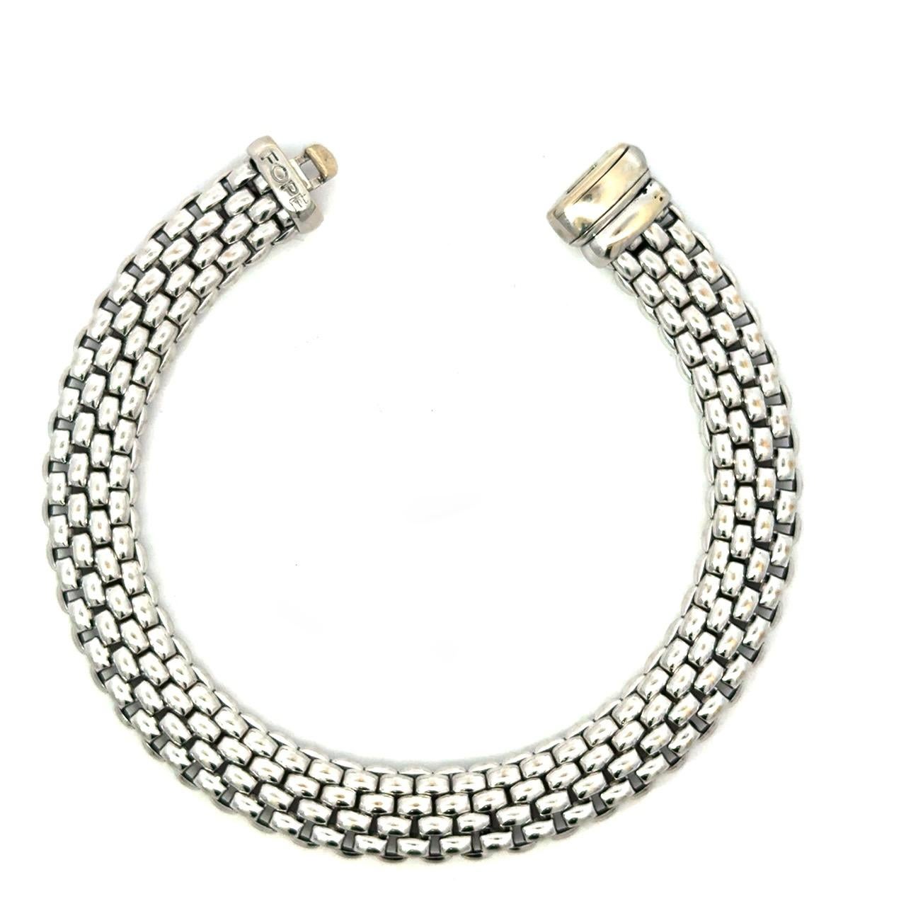 FOPE Pulsera de eslabones flexibles de oro blanco de 18 quilates en Bueno estado para la venta en Los Angeles, CA