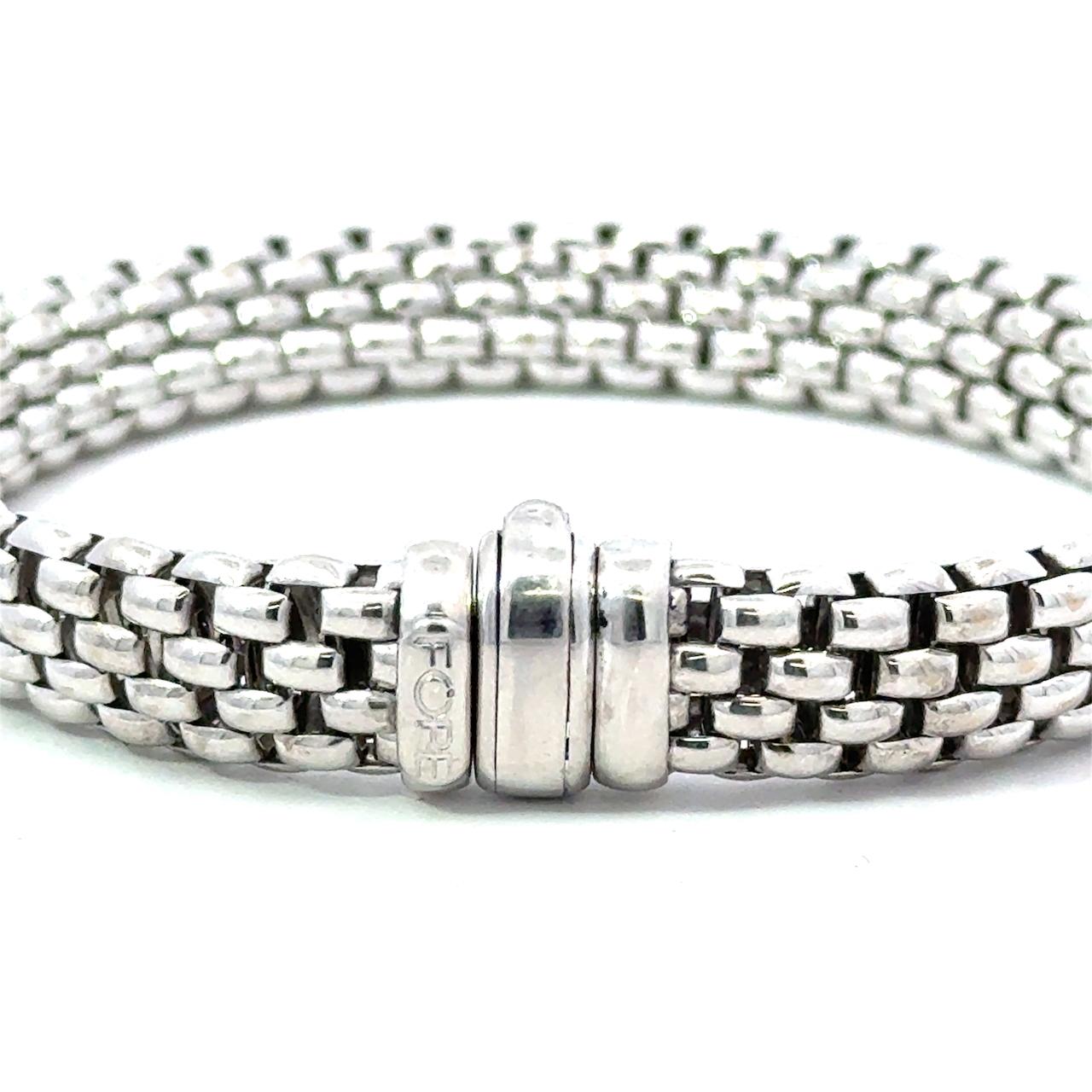 Fope Bracelet flexible A Link en or blanc 18K Bon état - En vente à Los Angeles, CA