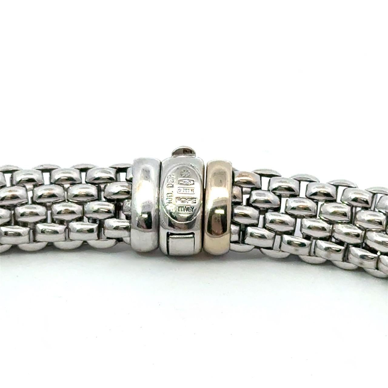FOPE Pulsera de eslabones flexibles de oro blanco de 18 quilates en venta 5