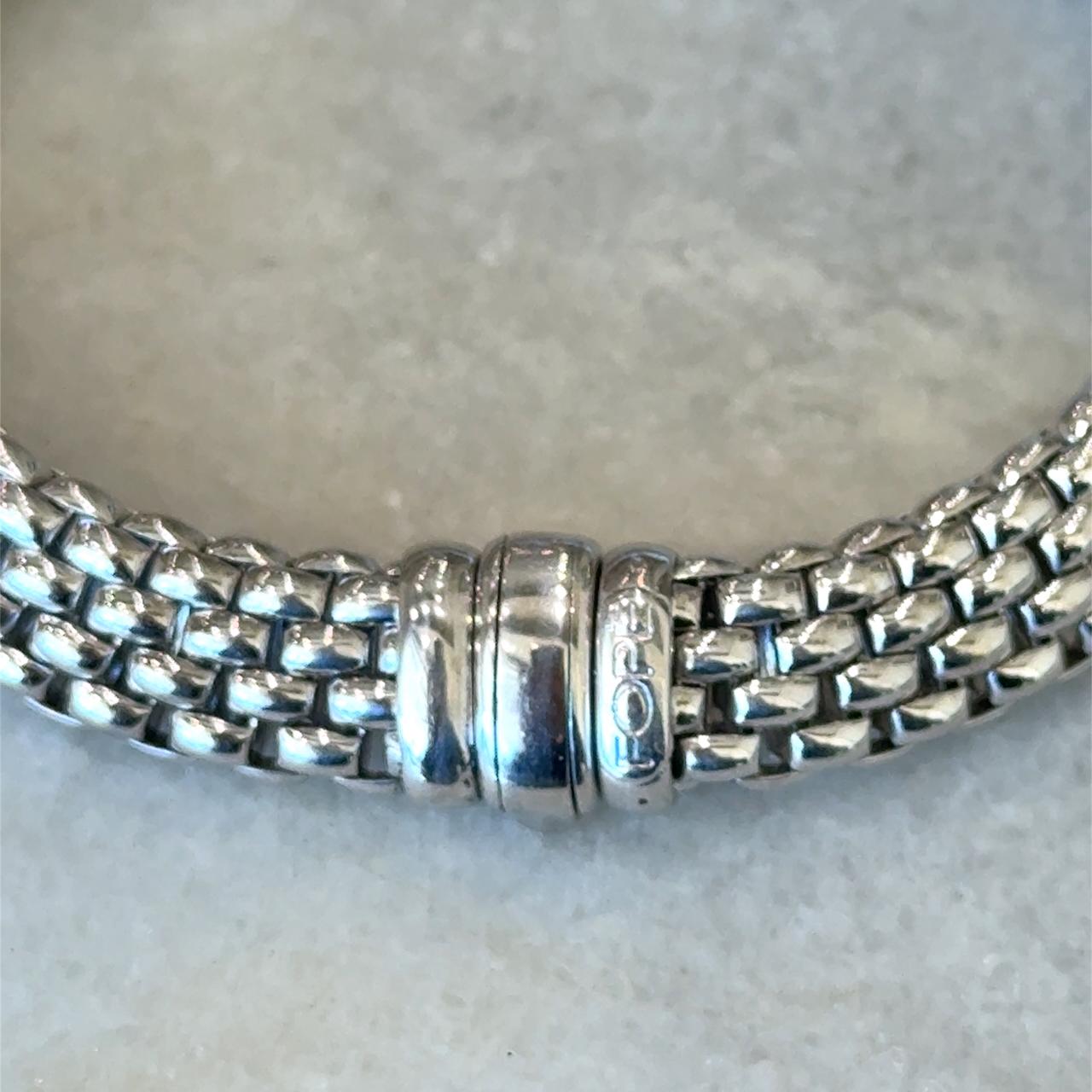 Fope Bracelet flexible A Link en or blanc 18K en vente 5