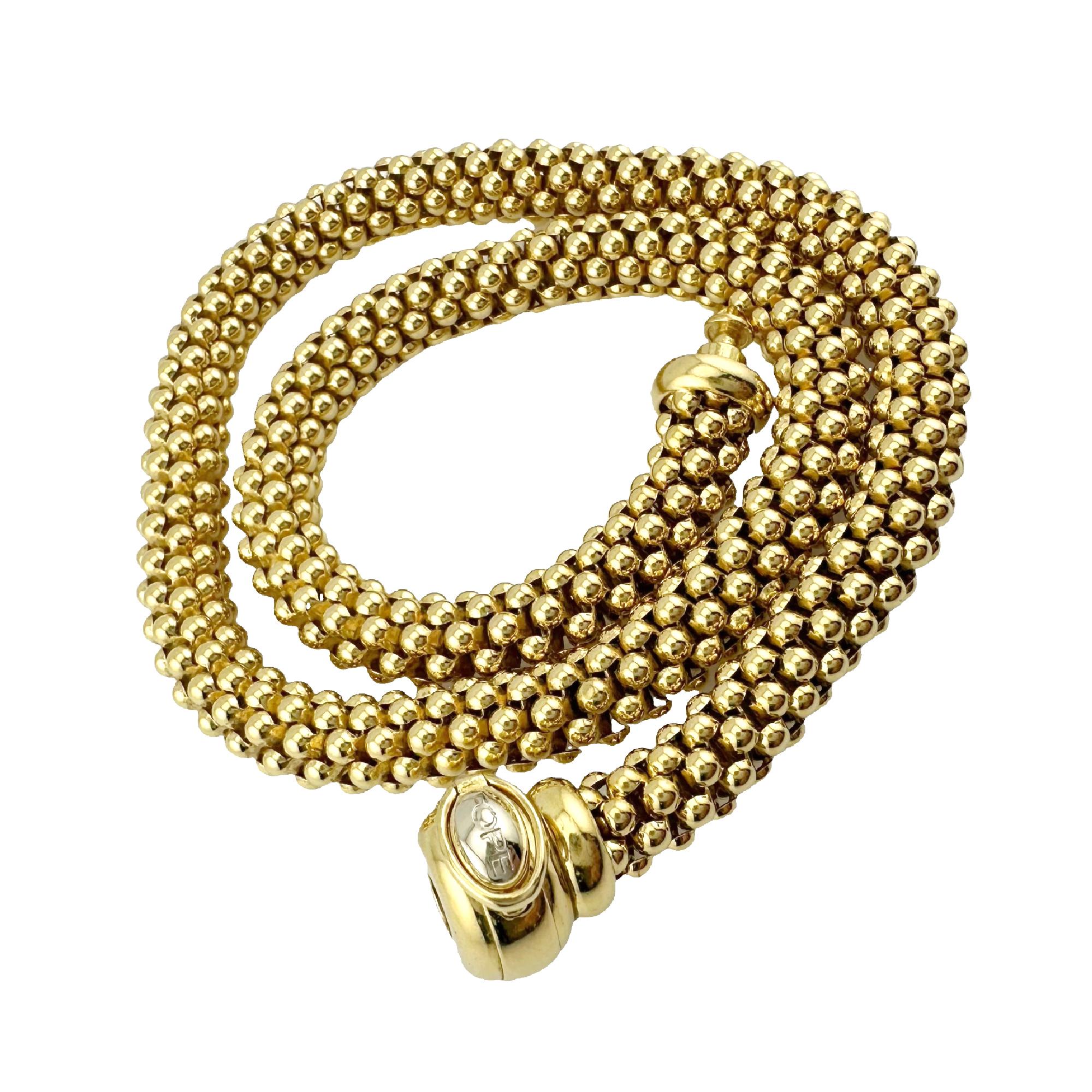 FOPE Flex'it Vendome Collier 18k Yellow Gold Necklace For Sale 7