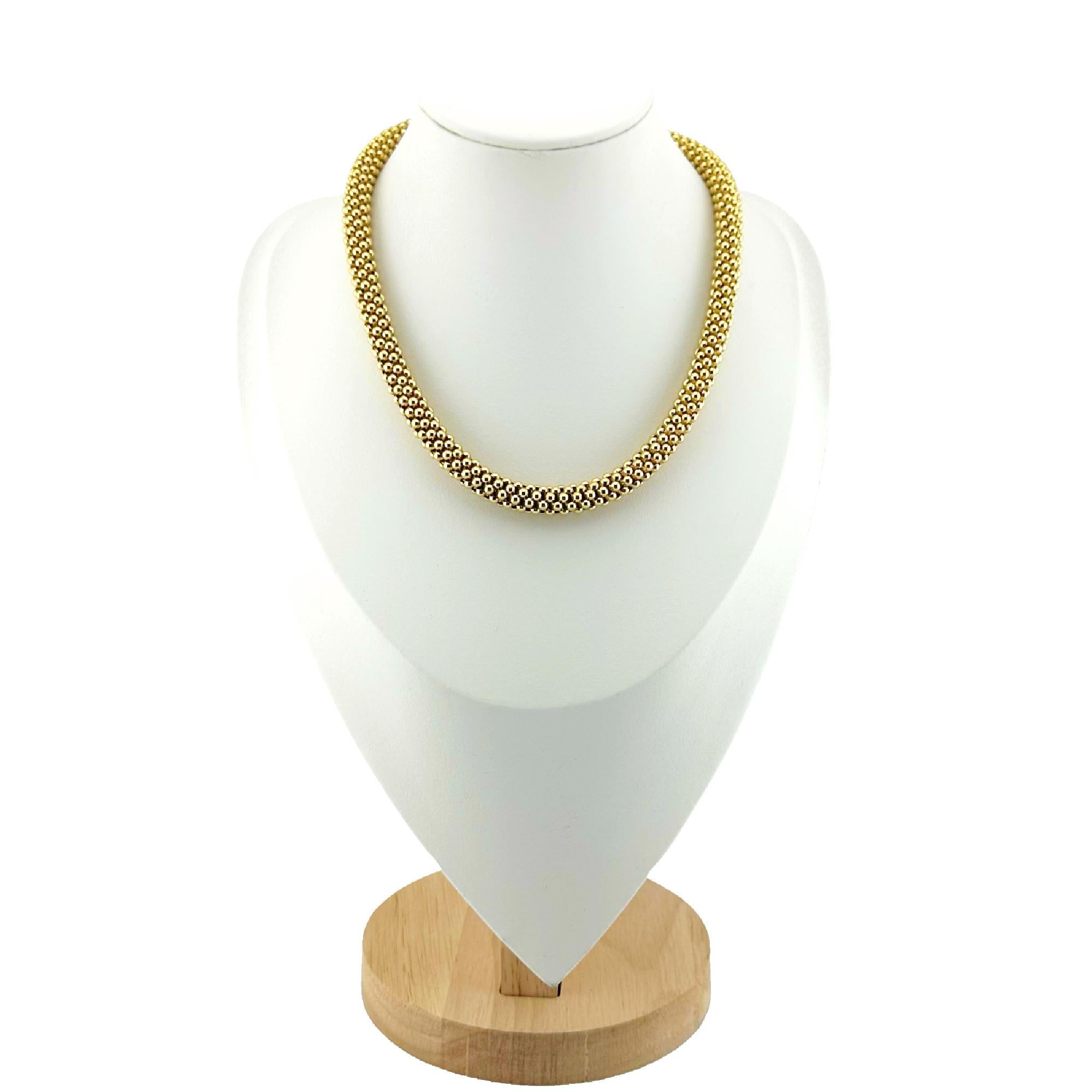 FOPE Flex't Collier Vendome Collection Necklace
Style:   Necklace
Metal:  18k Yellow Gold
Size:  16.5' Inches
Width:  8.8 mm
Hallmark:   FOPE 750 ITALY
Includes:   Elegant Necklace Box

Sku#000TJD03192025