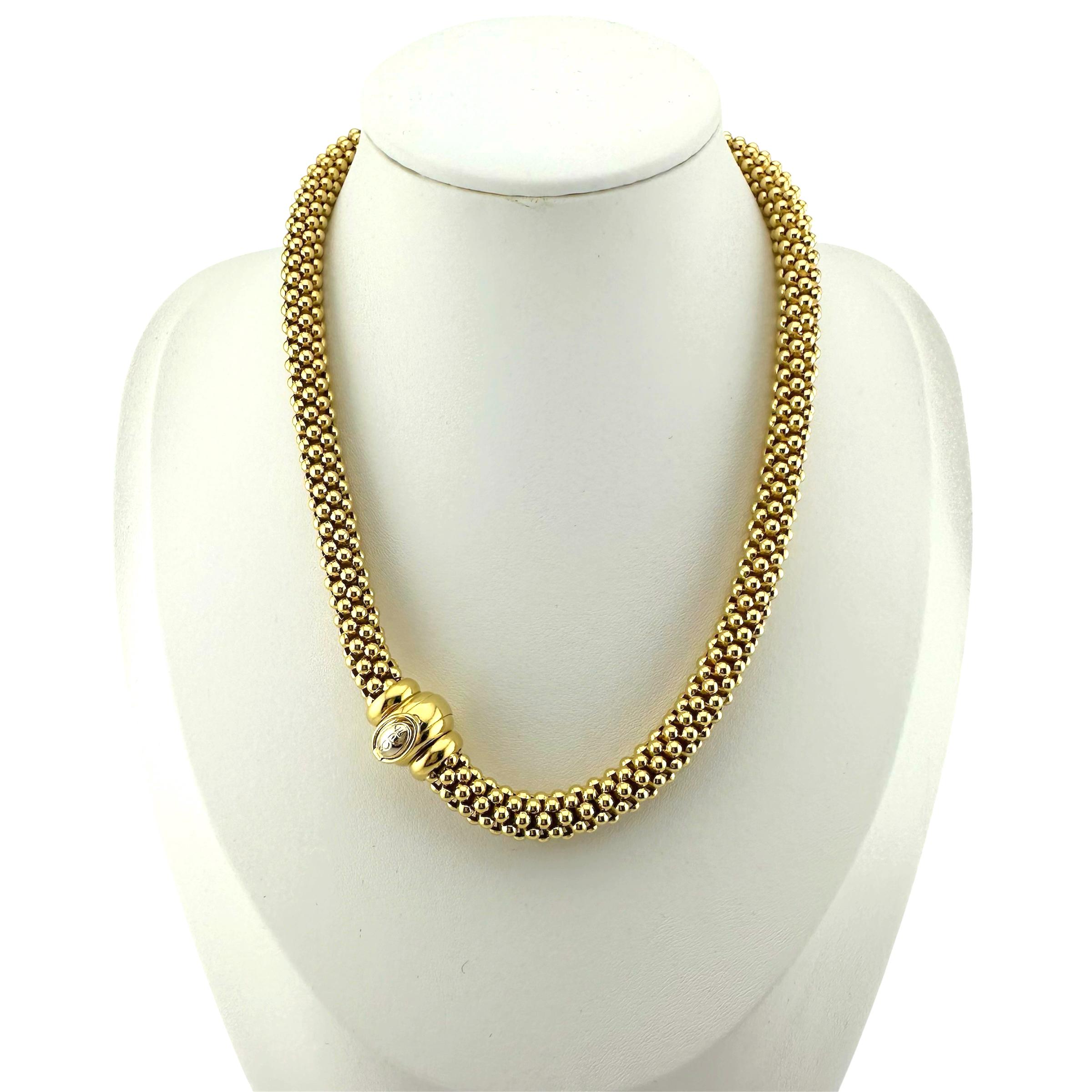 FOPE Flex'it Vendome Collier 18k Yellow Gold Necklace In Excellent Condition For Sale In San Diego, CA