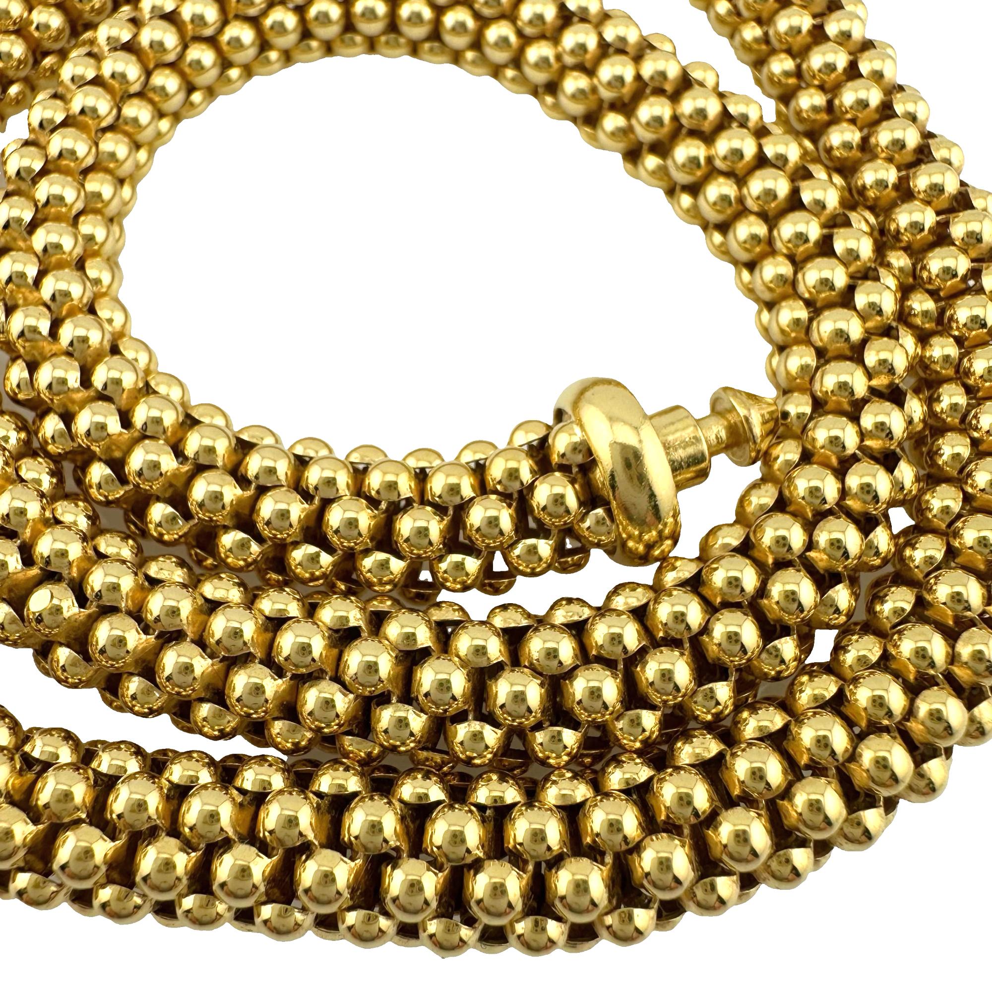 FOPE Flex'it Vendome Collier 18k Yellow Gold Necklace For Sale 1
