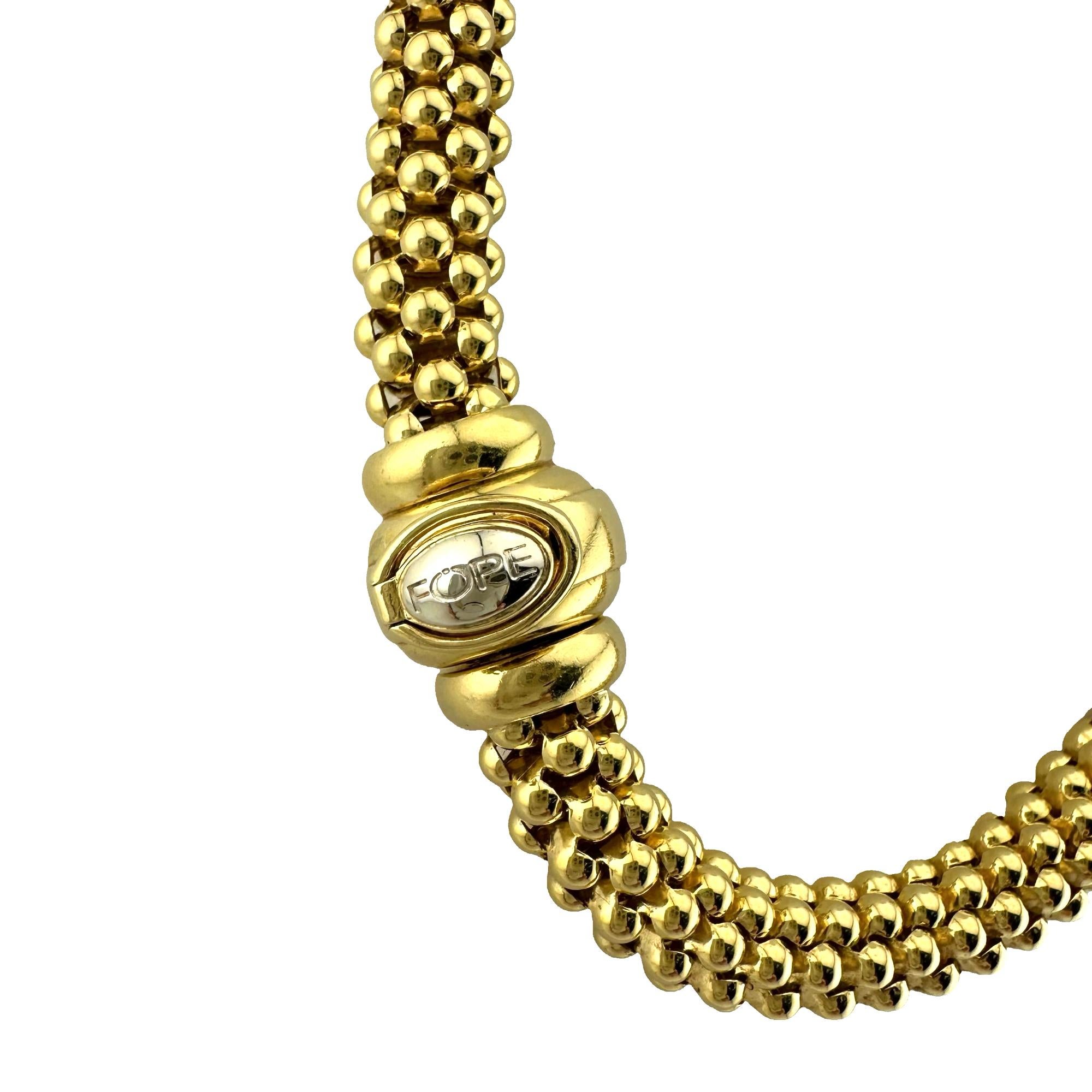 FOPE Flex'it Vendome Collier 18k Yellow Gold Necklace For Sale 4