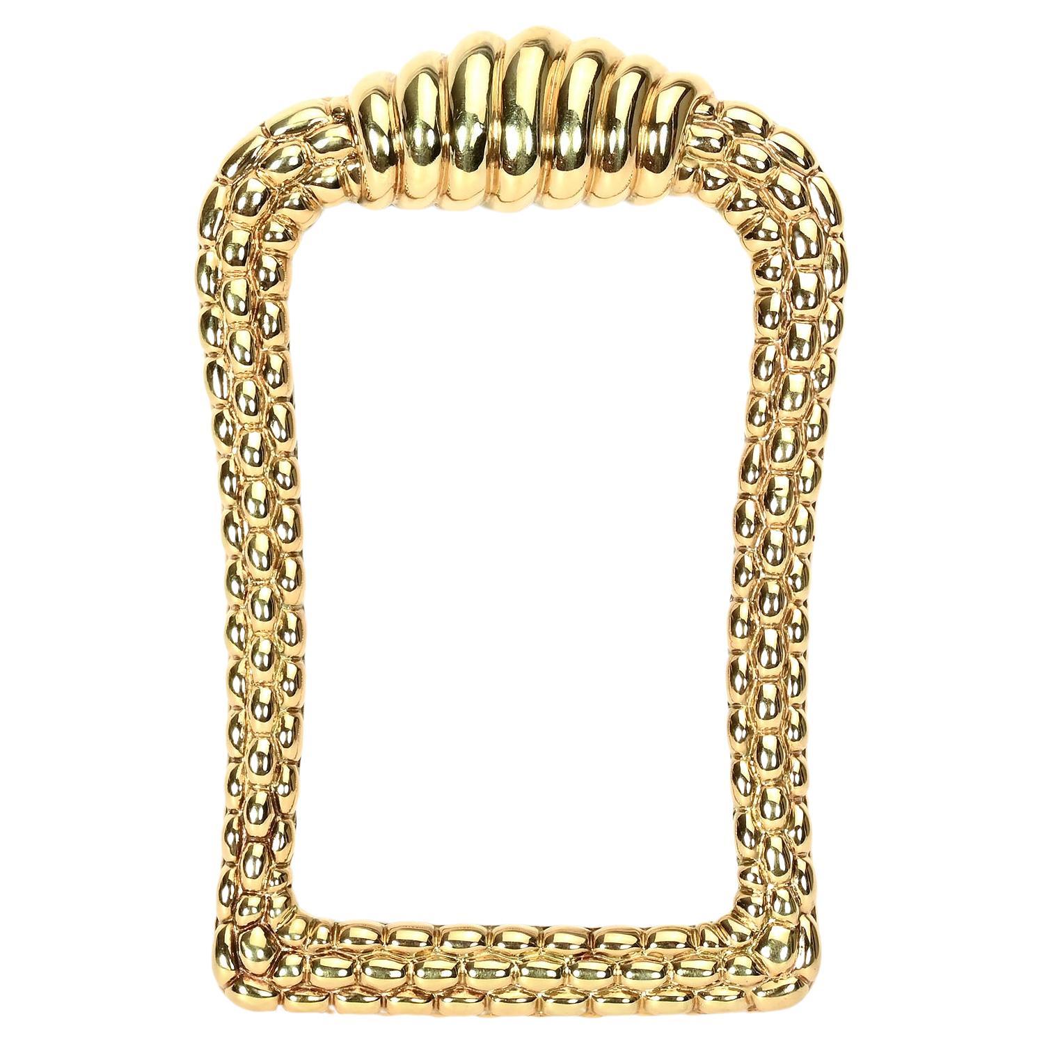Fope Gioielli Elegant 18 Karat Gold Picture Frame For Sale