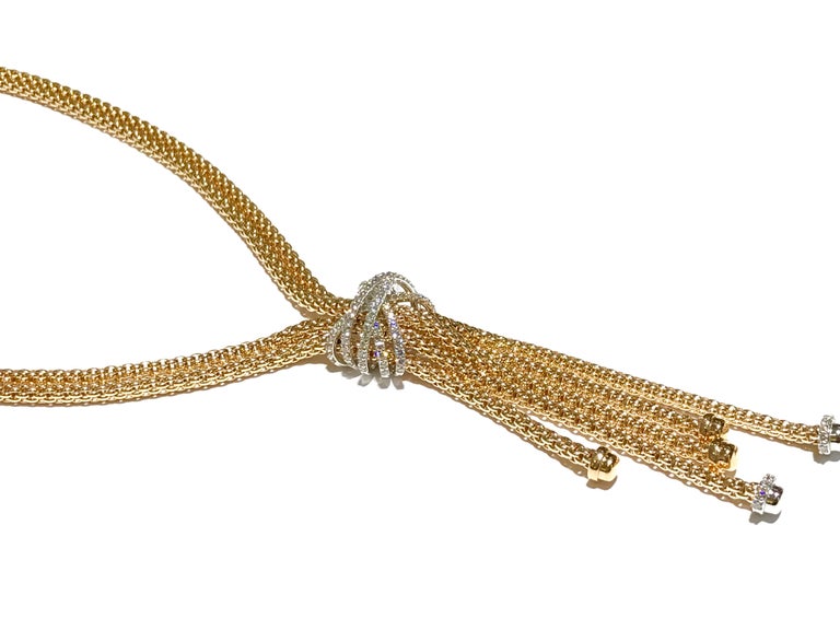 Fope Gioielli Rope Pave Diamond Necklace For Sale at 1stDibs