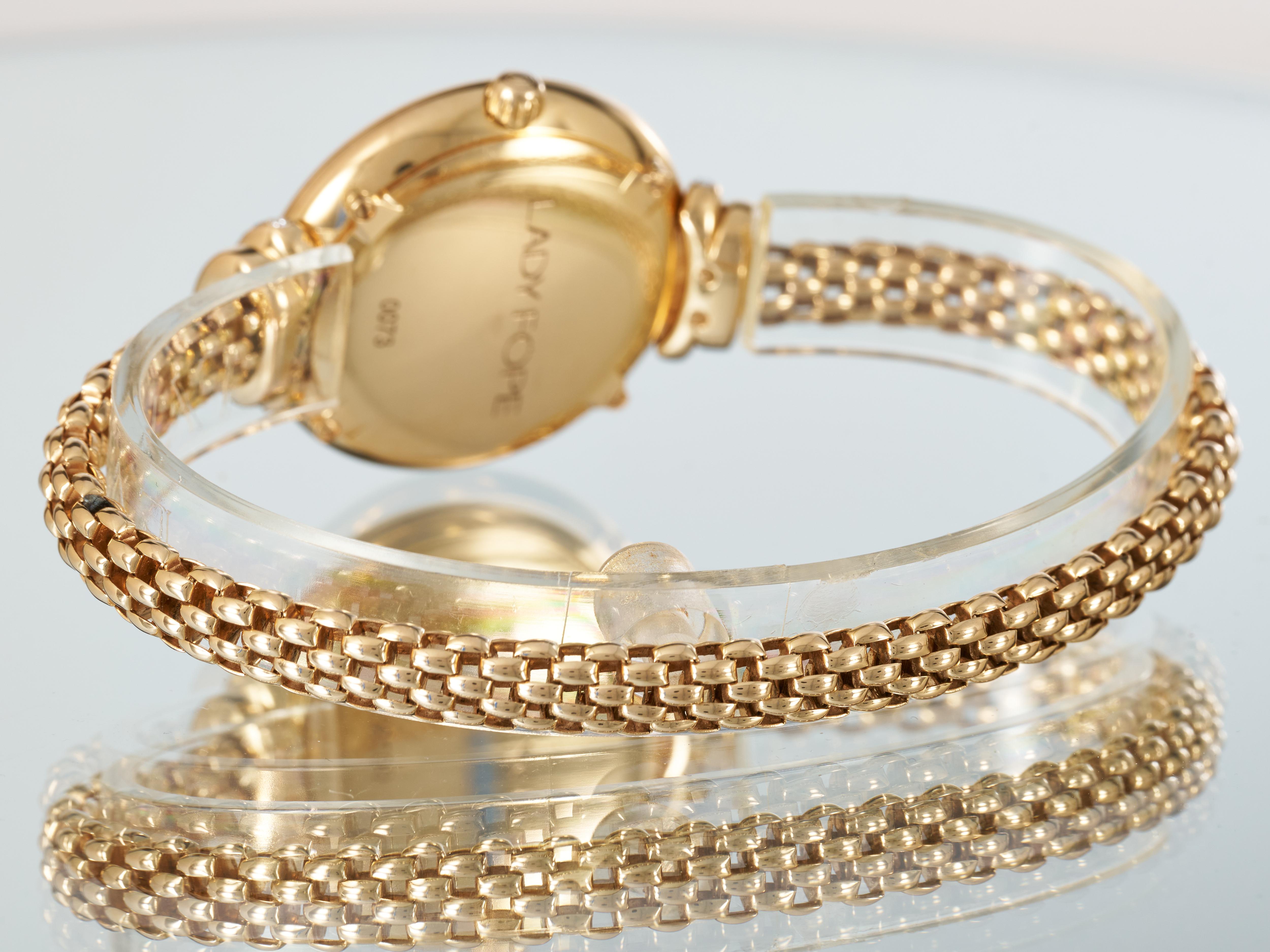 FOPE Gold Ladies Watch Pink Dial Diamonds 18K Flex'it Medium LF002 M RRP £15.8K en vente 12