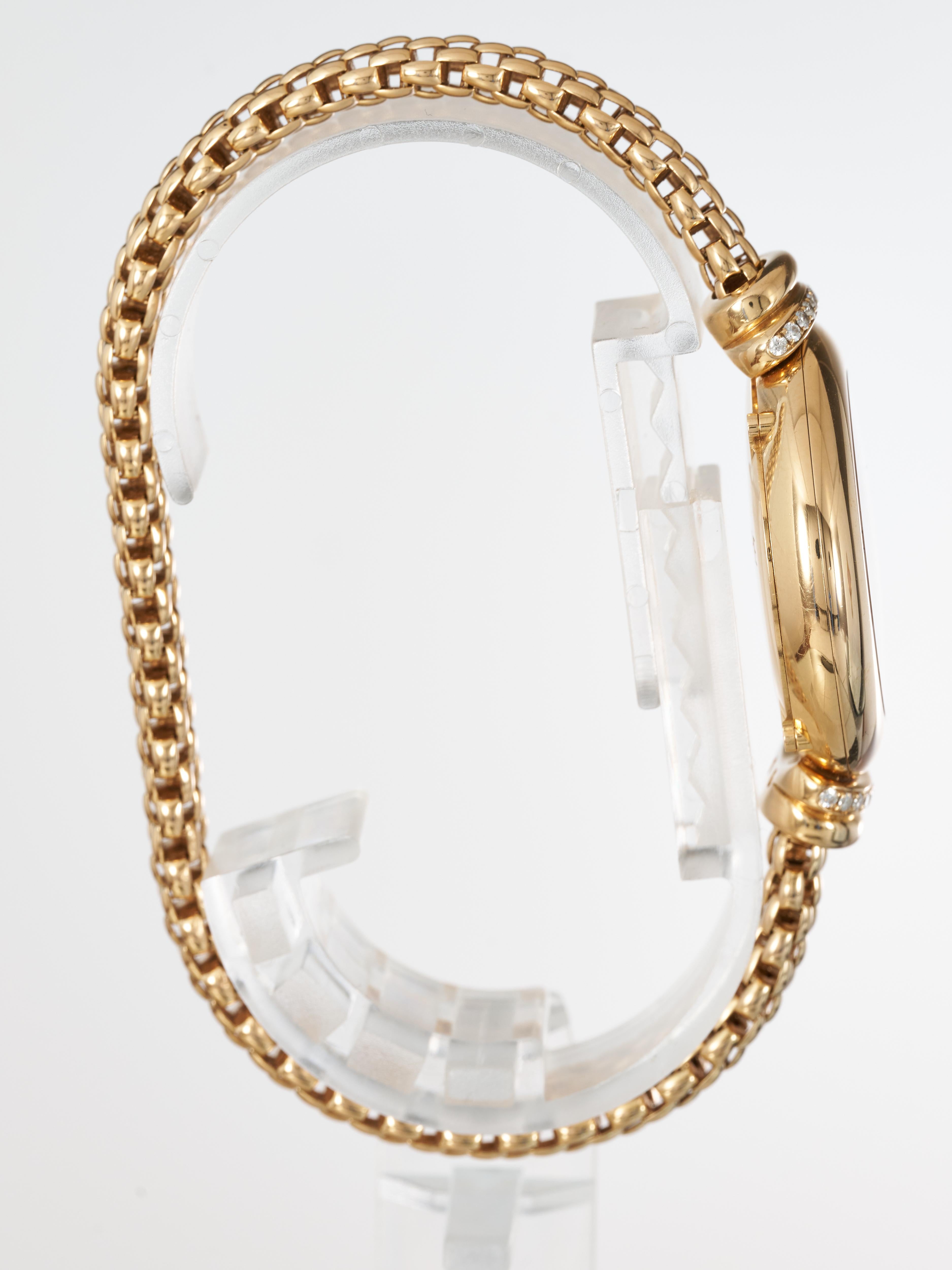 FOPE Gold Ladies Watch Pink Dial Diamonds 18K Flex'it Medium LF002 M RRP £15.8K Pour femmes en vente