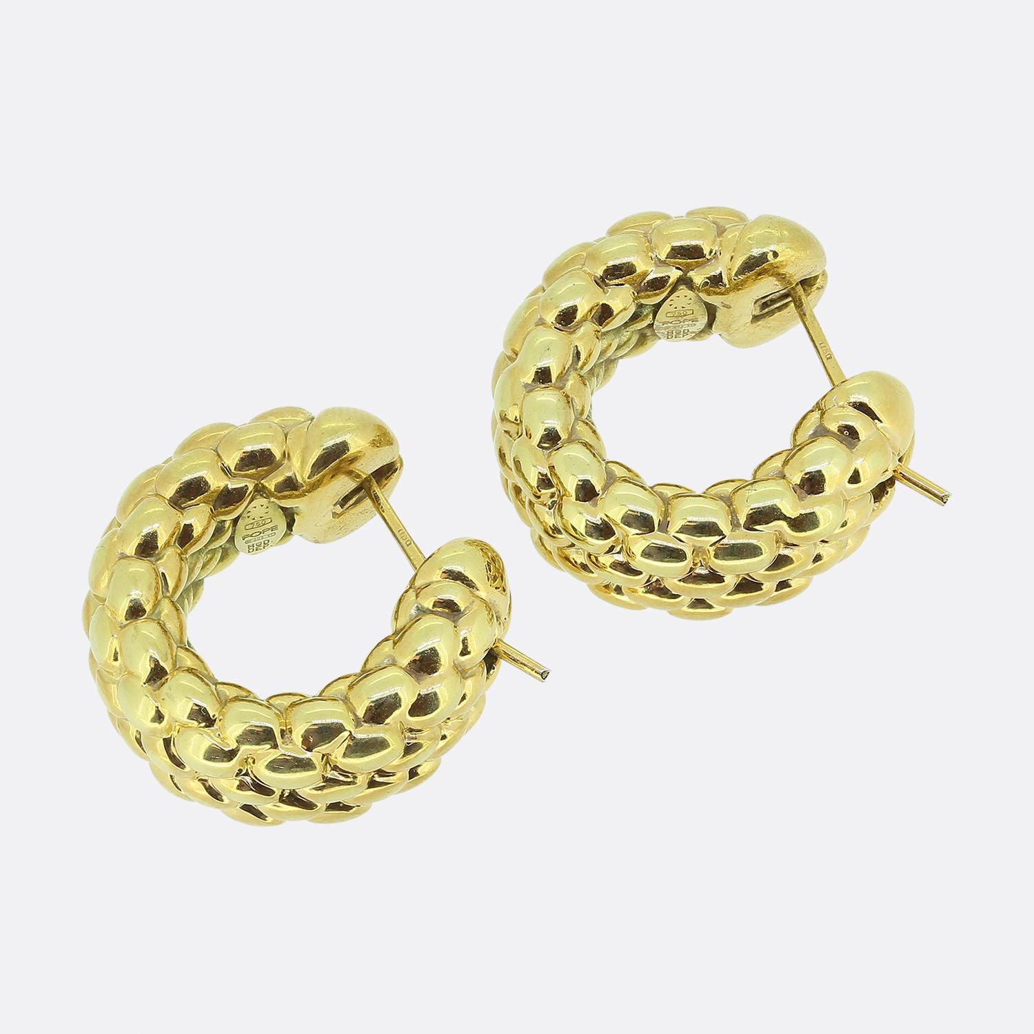 Women's or Men's Fope Hoop Earrings