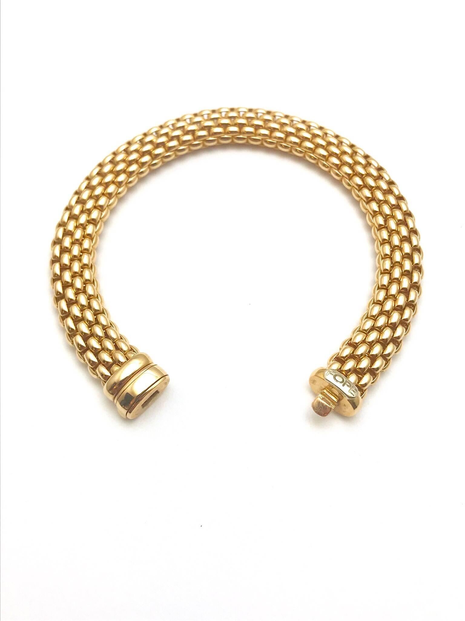 Fope Italian Designed 18 Karat Rose Gold Link Bracelet In Excellent Condition In Chevy Chase, MD