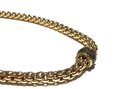 Fope Italian Made Necklace with 0.89 Carat Diamonds Set on 18 Karat Pink Gold