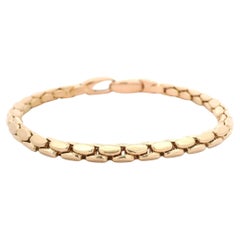 Fope Italian Well Made 18k Rose Gold Polished Finish Link Chain Bracelet