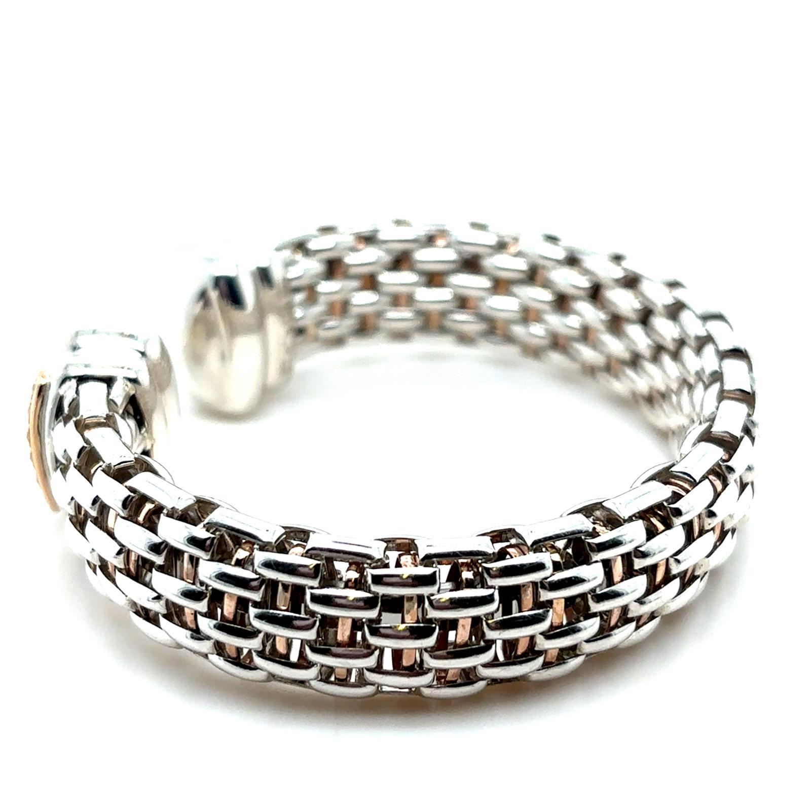 Fope Italy Diamond Silver and Palladium Cuff 1