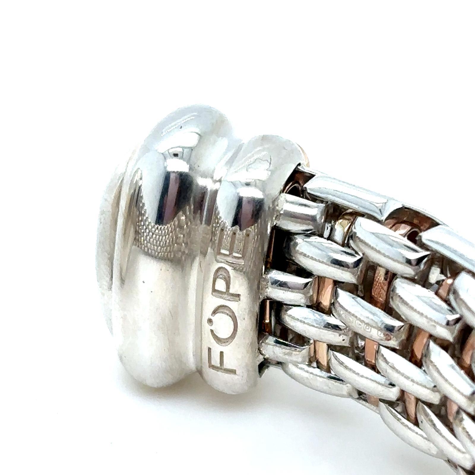Fope Italy Diamond Silver and Palladium Cuff 2