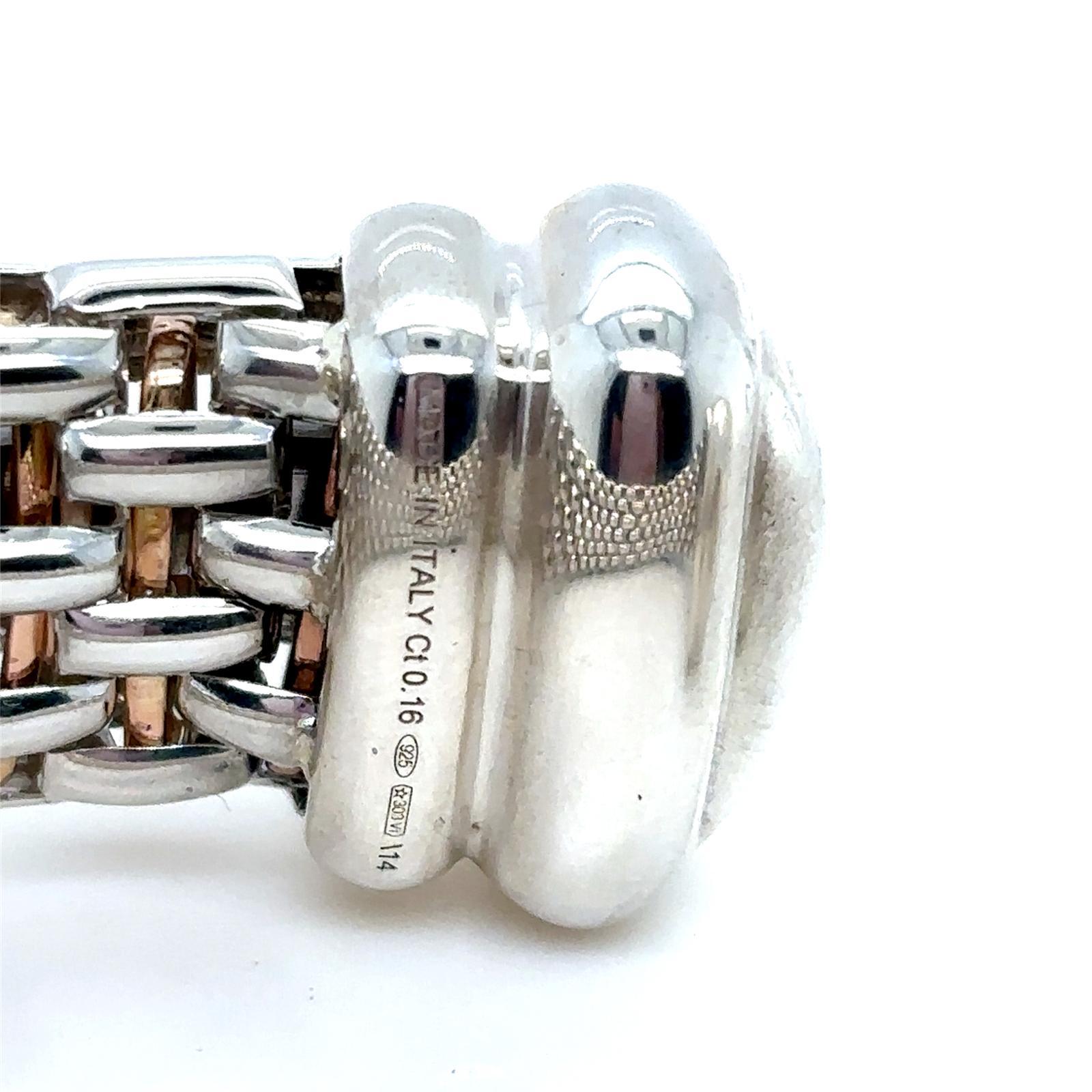 Fope Italy Diamond Silver and Palladium Cuff 3