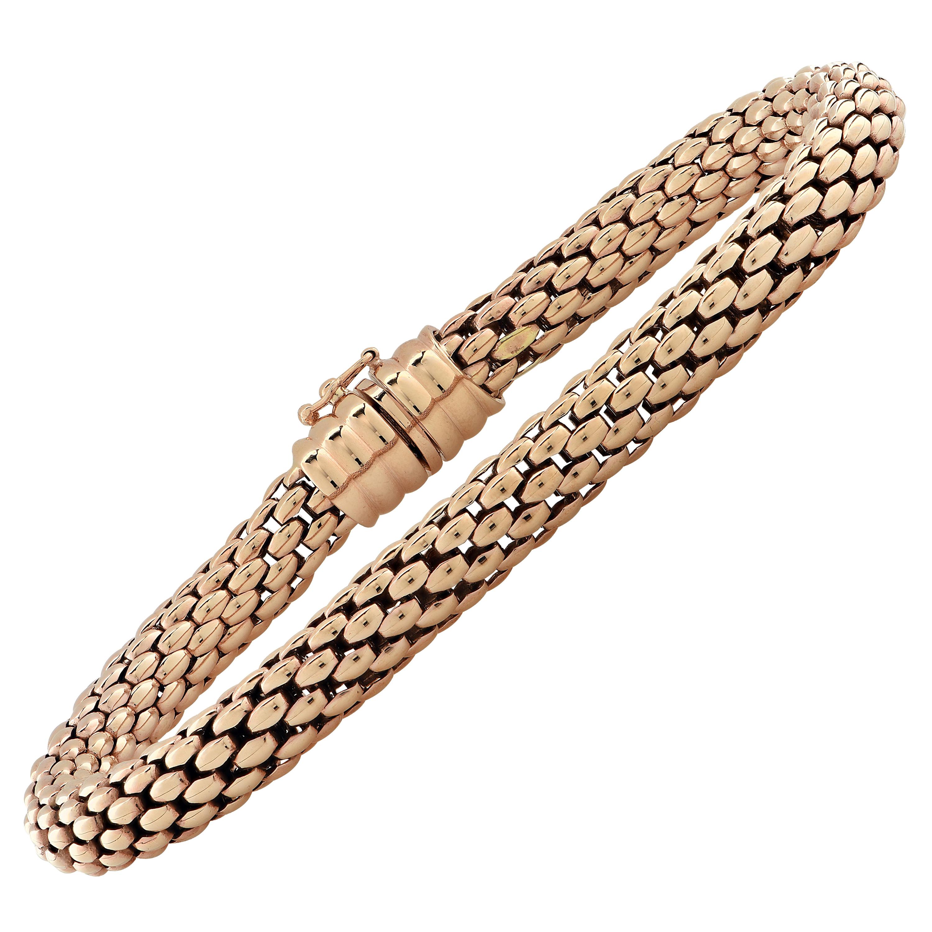 Fope Italy Flex 'It 18 Karat Rose Gold Bangle Bracelet
