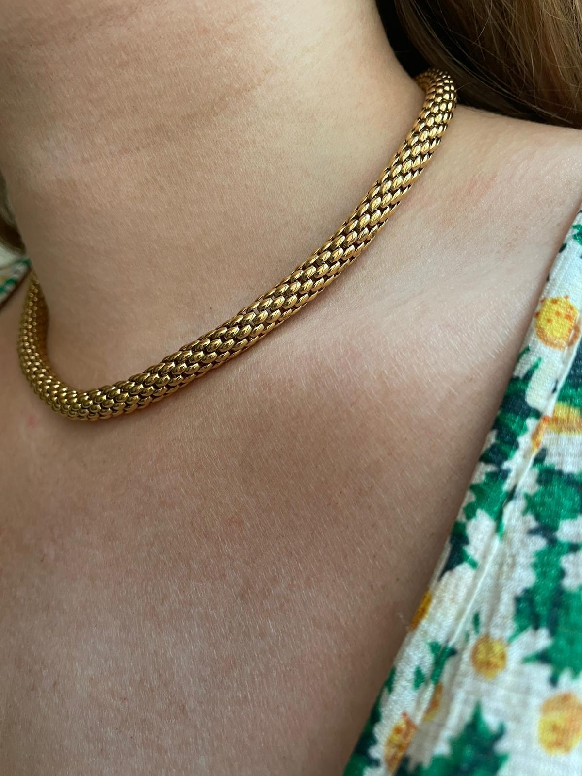 Modern Fope Italy Flex 'It 18 Karat Yellow Gold Necklace