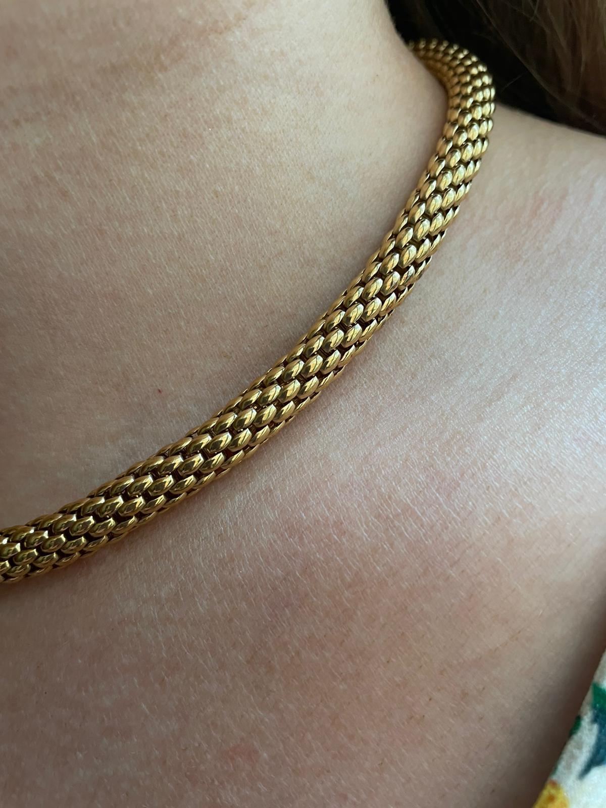Fope Italy Flex 'It 18 Karat Yellow Gold Necklace In Good Condition In London, GB