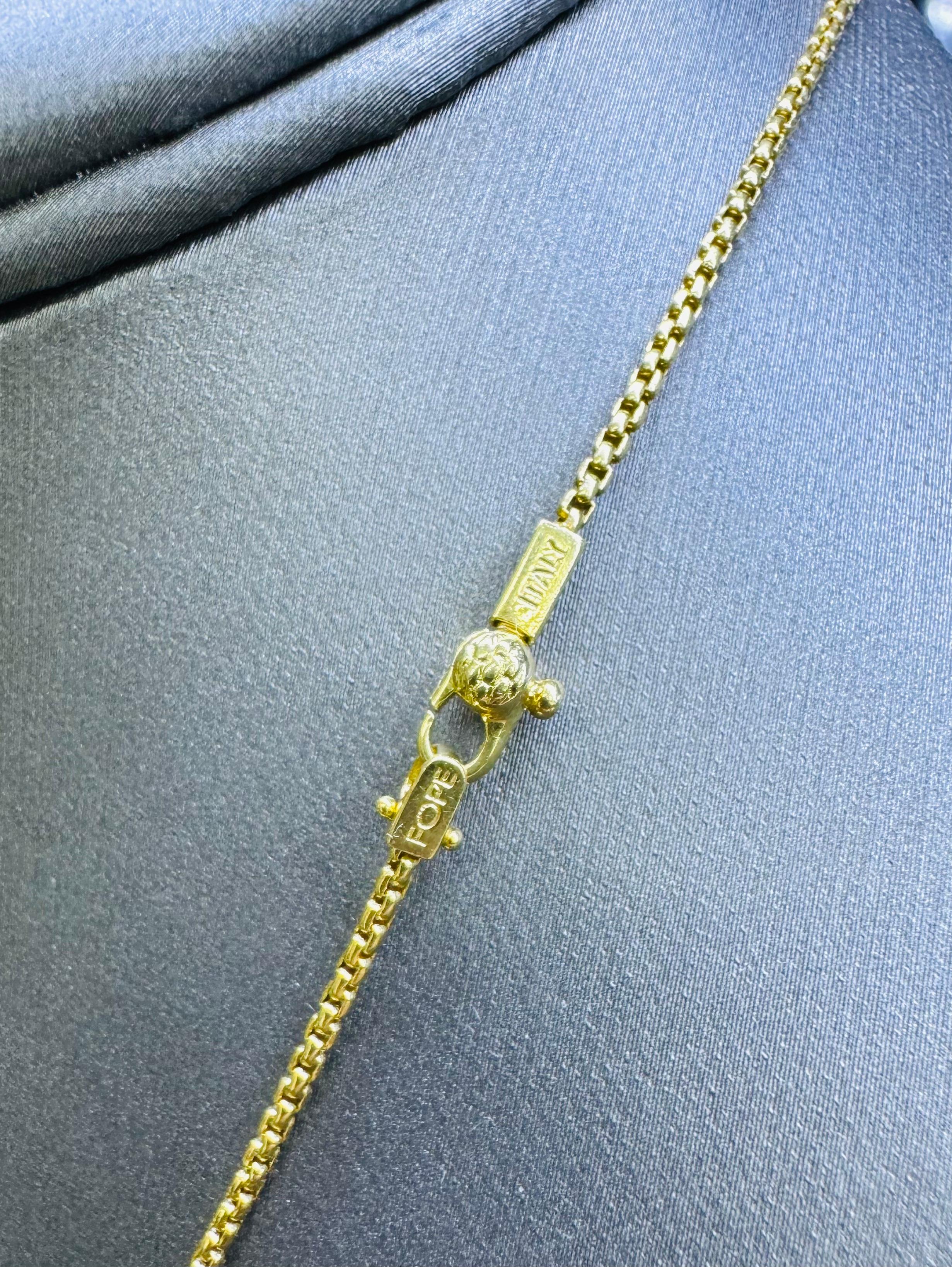 FOPE Italy Two-Tone Diamond Drop Pendant Necklace 18k Gold For Sale 1