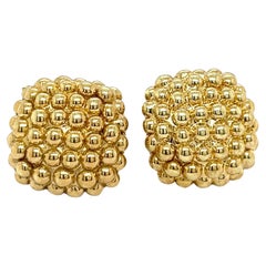 Fope Luci 18ct Yellow Gold Cushion Earrings