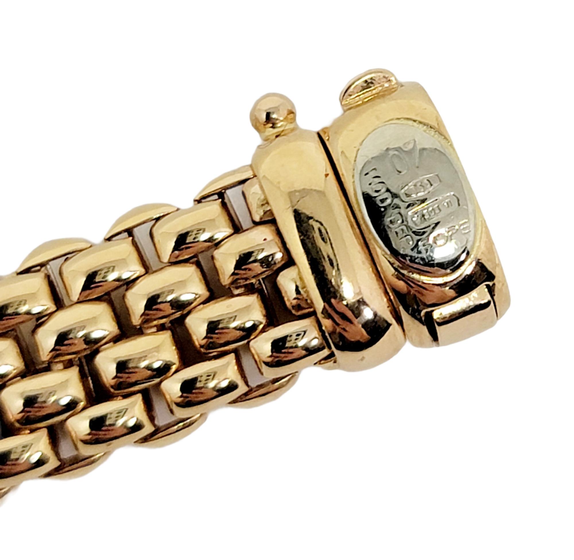 FOPE Novecento Mesh Tri-Tone 18 Karat Gold and Pave Diamond Bracelet .75 Carats 1